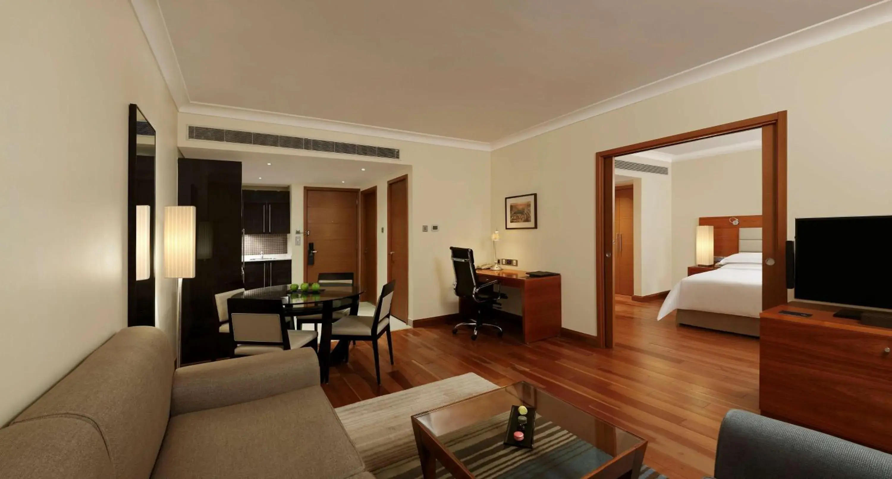 View (from property/room), Bed in Hilton Bangalore Embassy GolfLinks View (from property/room), Bed in Hilton Bangalore Embassy GolfLinks