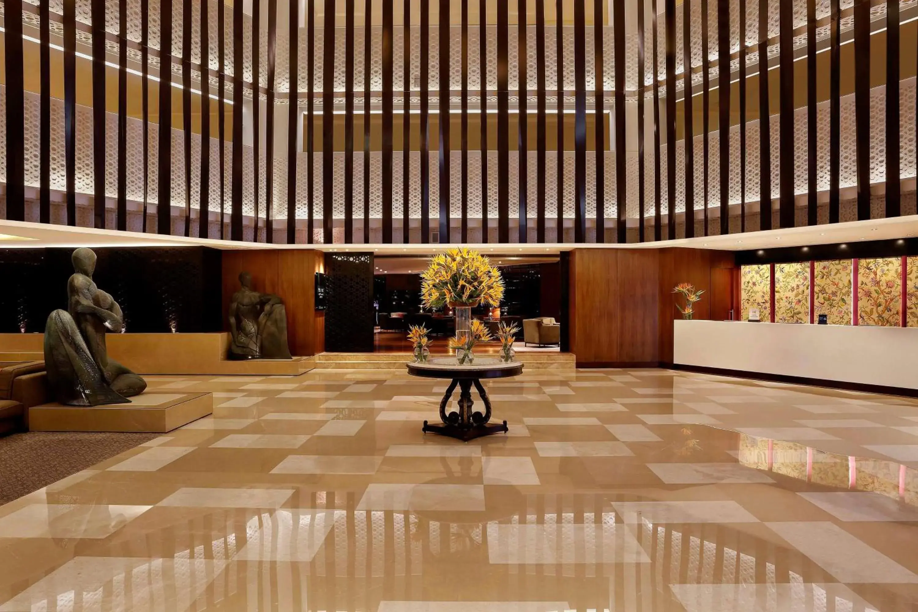 Lobby or reception in Hilton Bangalore Embassy GolfLinks Lobby or reception in Hilton Bangalore Embassy GolfLinks