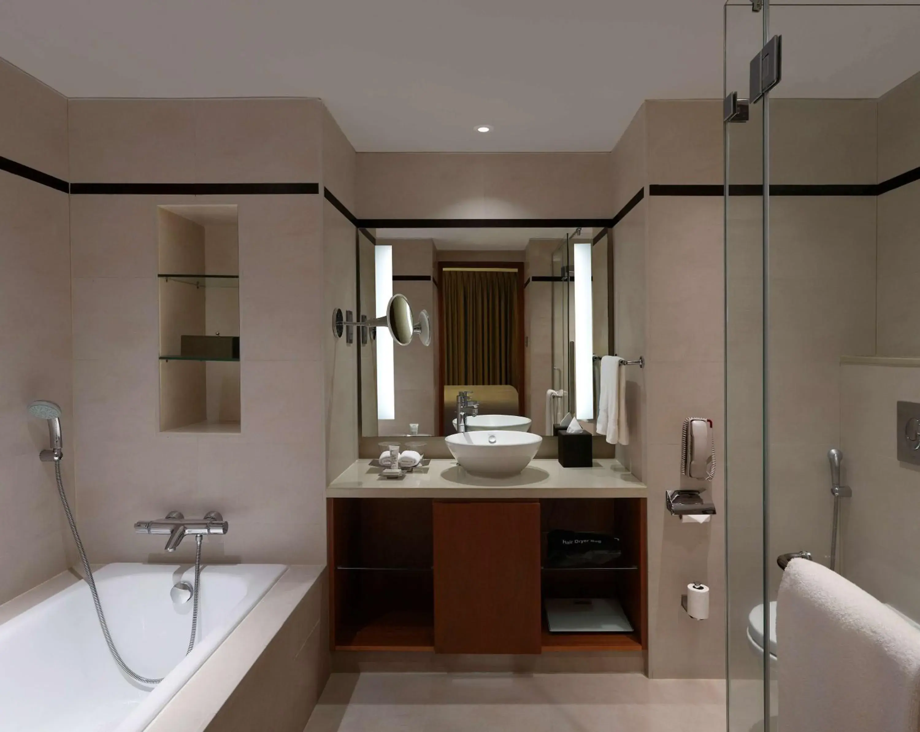 Toilet, Bed in Hilton Bangalore Embassy GolfLinks Toilet, Bed in Hilton Bangalore Embassy GolfLinks