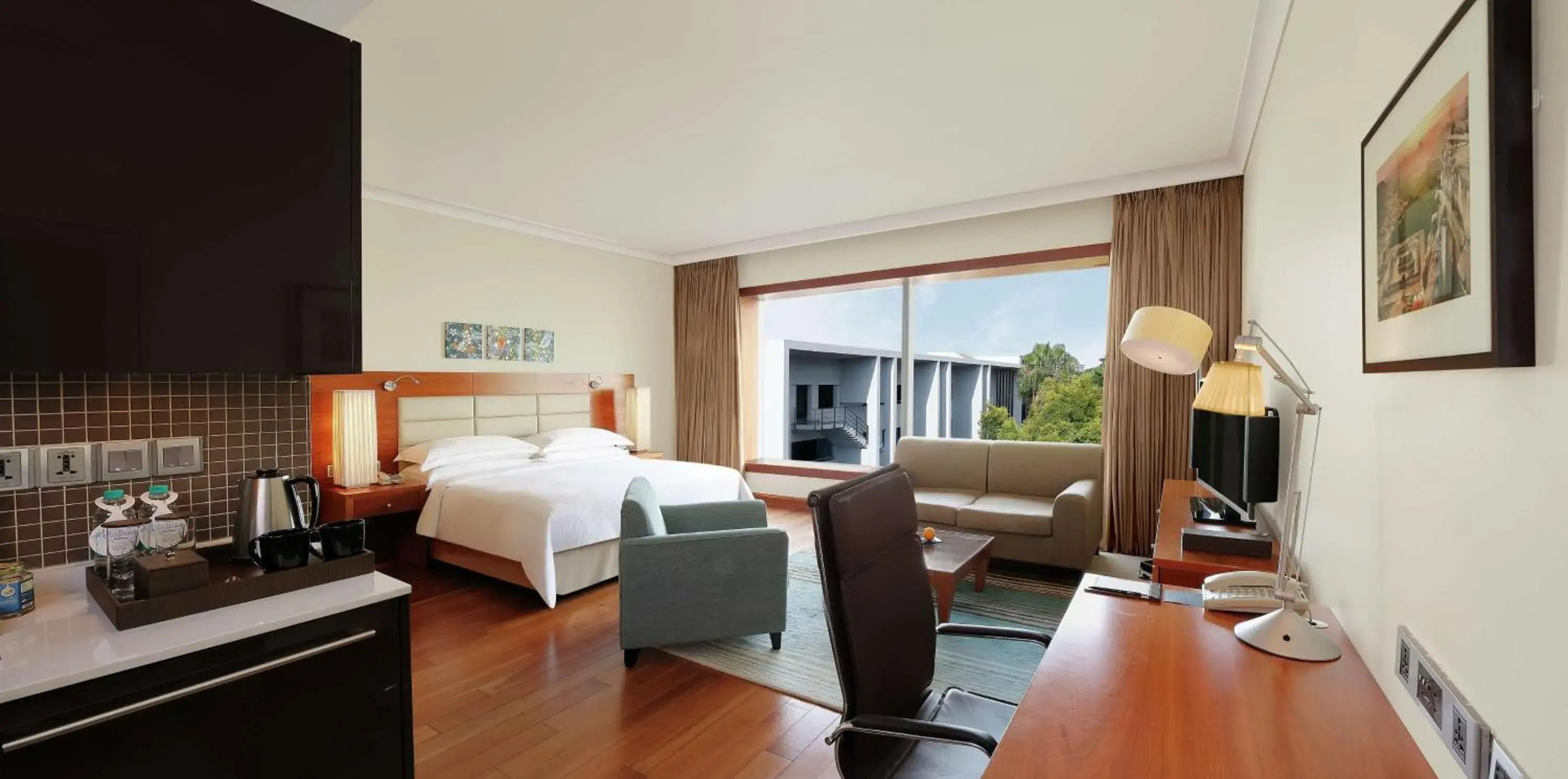 View (from property/room), Bed in Hilton Bangalore Embassy GolfLinks View (from property/room), Bed in Hilton Bangalore Embassy GolfLinks