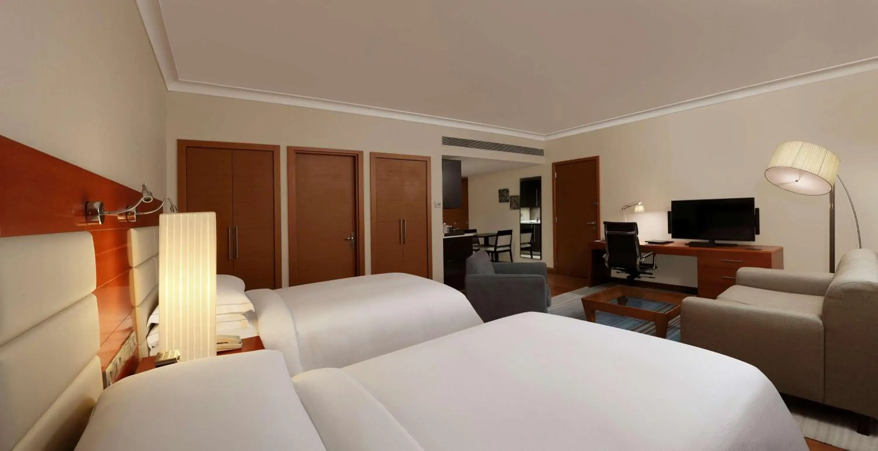 Bedroom, Bed in Hilton Bangalore Embassy GolfLinks Bedroom, Bed in Hilton Bangalore Embassy GolfLinks