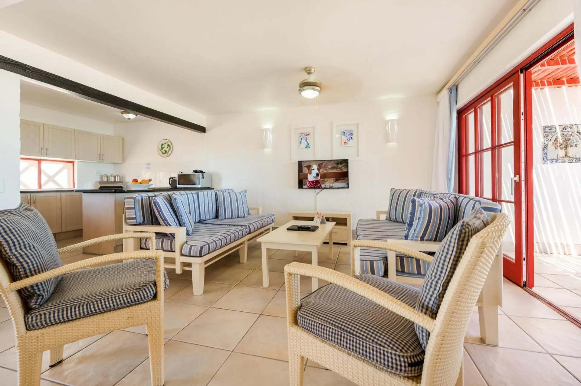 Living room in Club Mykonos Langebaan