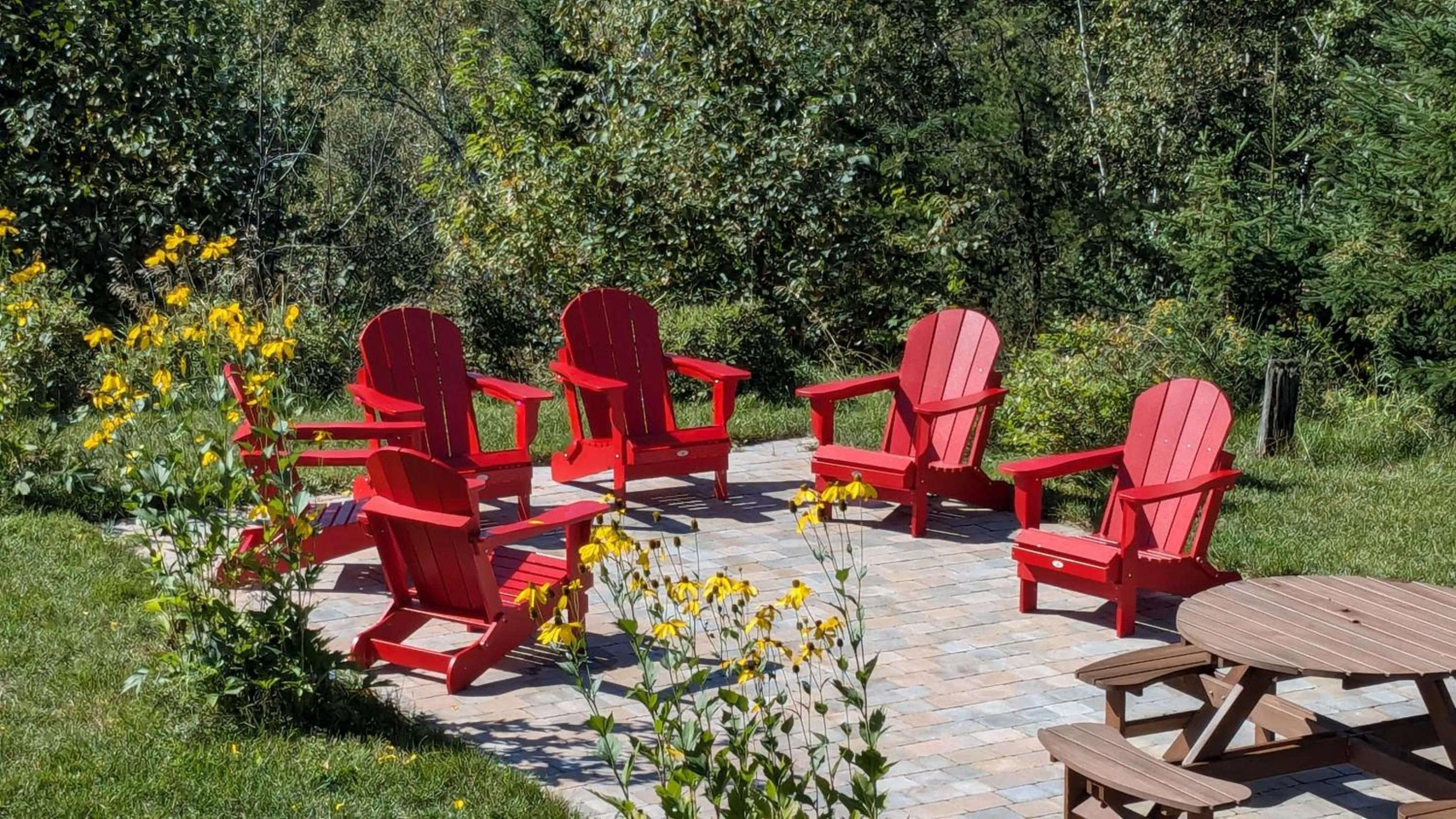 Patio in Au Cachalot Caché le gîte hôtel
