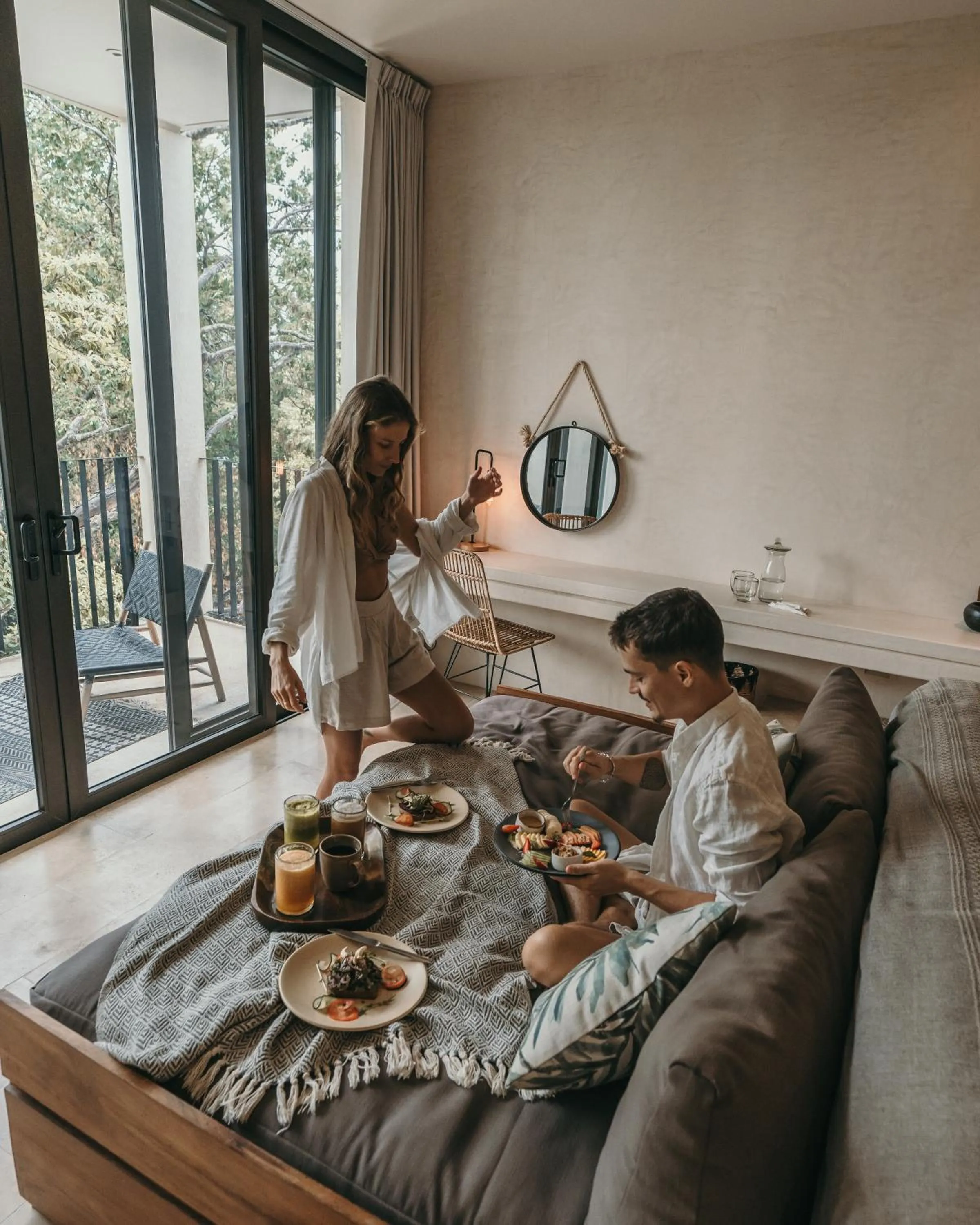 Photo of the whole room, Bed in Casa Agape Hotel Tulum with Beach Club Access