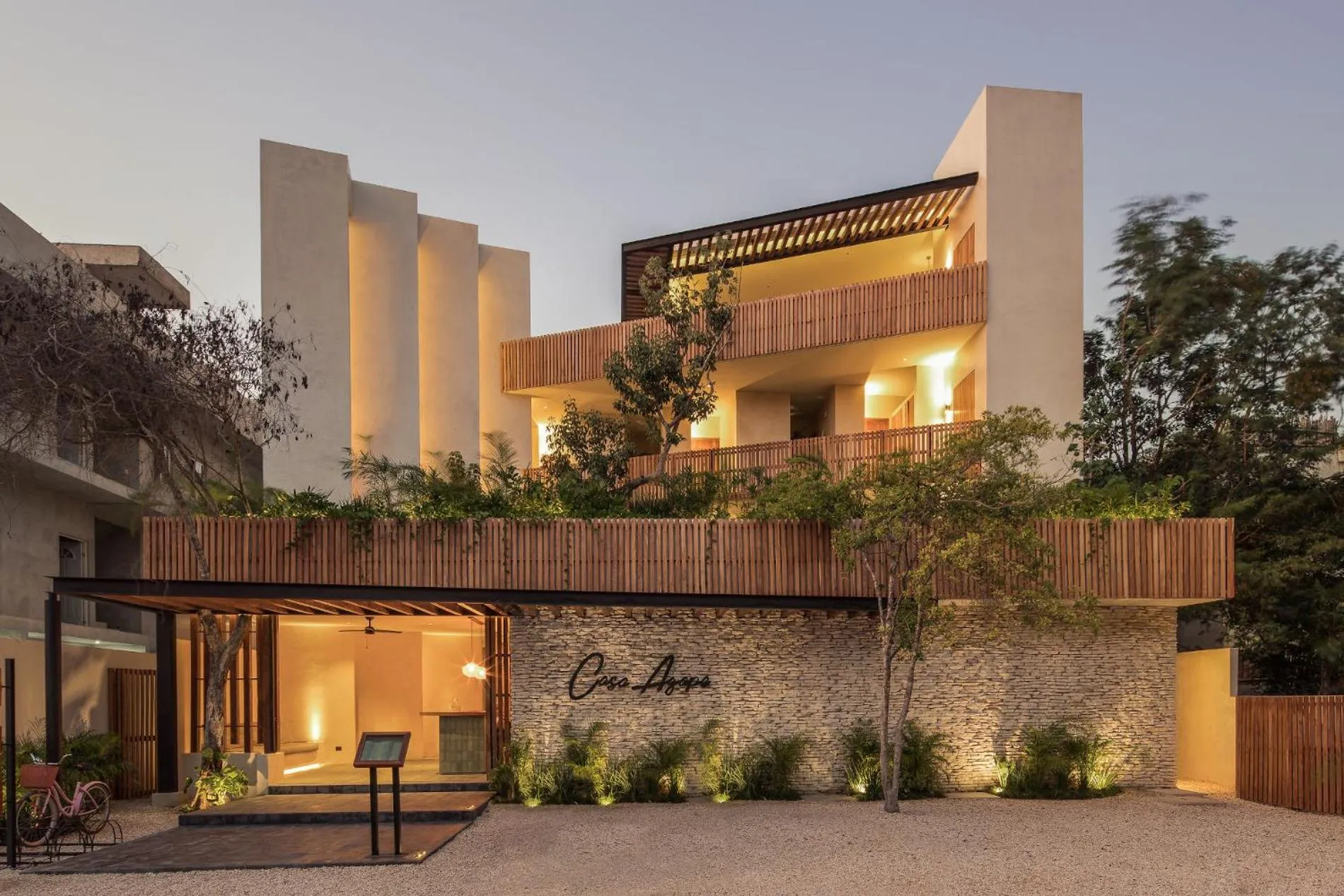 Property building in Casa Agape Hotel Tulum with Beach Club Access