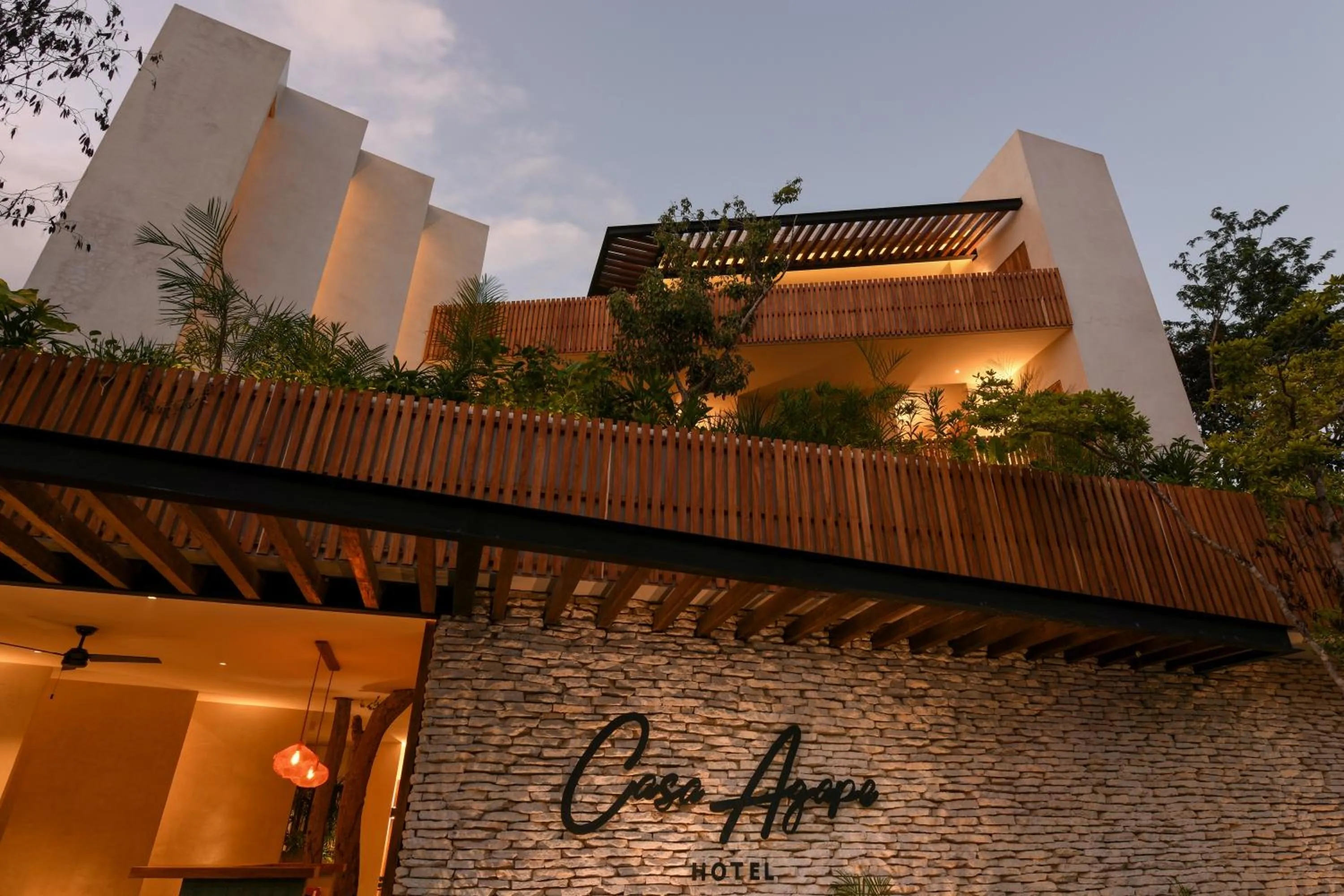 Facade/entrance in Casa Agape Hotel Tulum with Beach Club Access