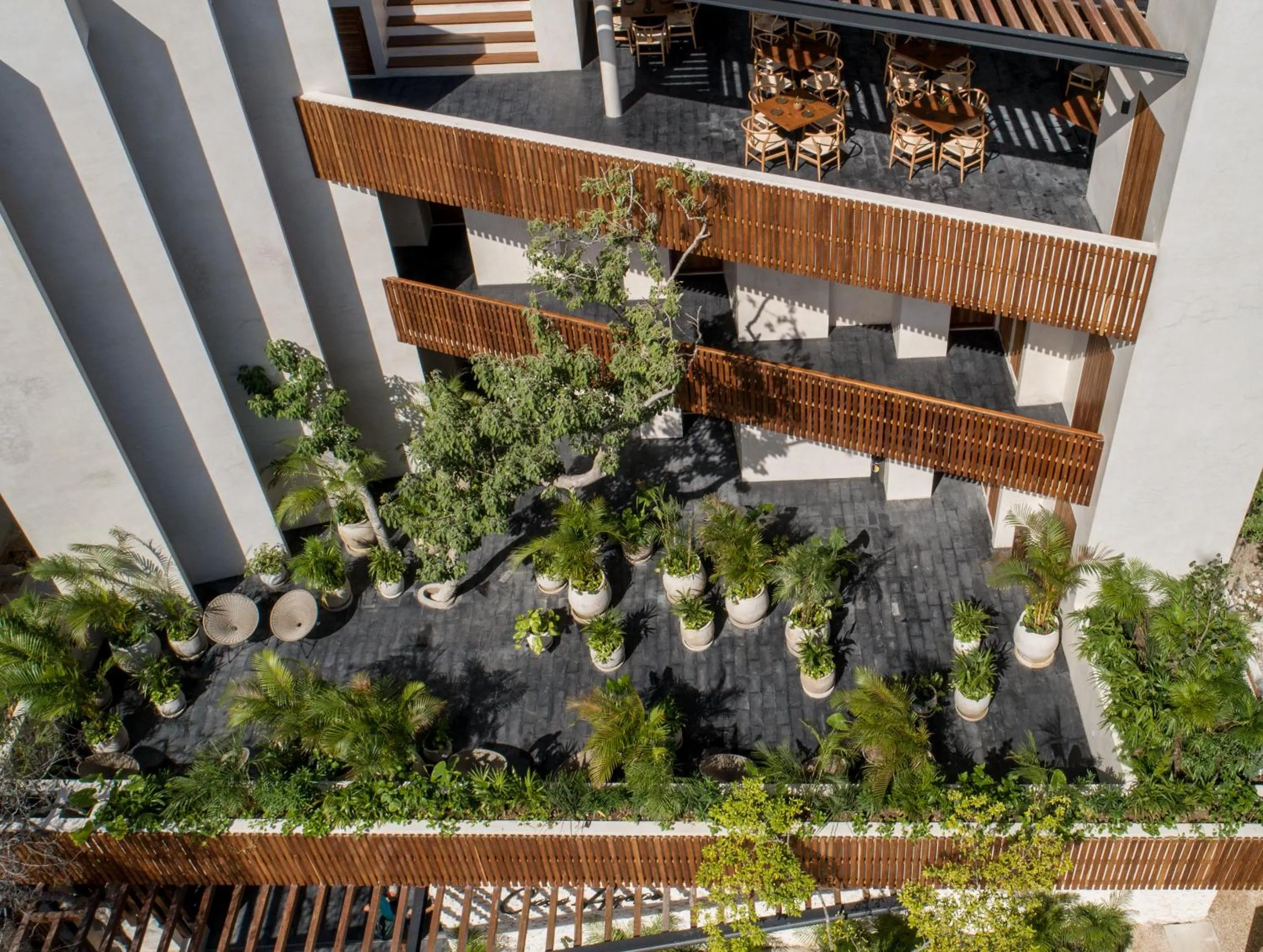 Bird's eye view in Casa Agape Hotel Tulum with Beach Club Access