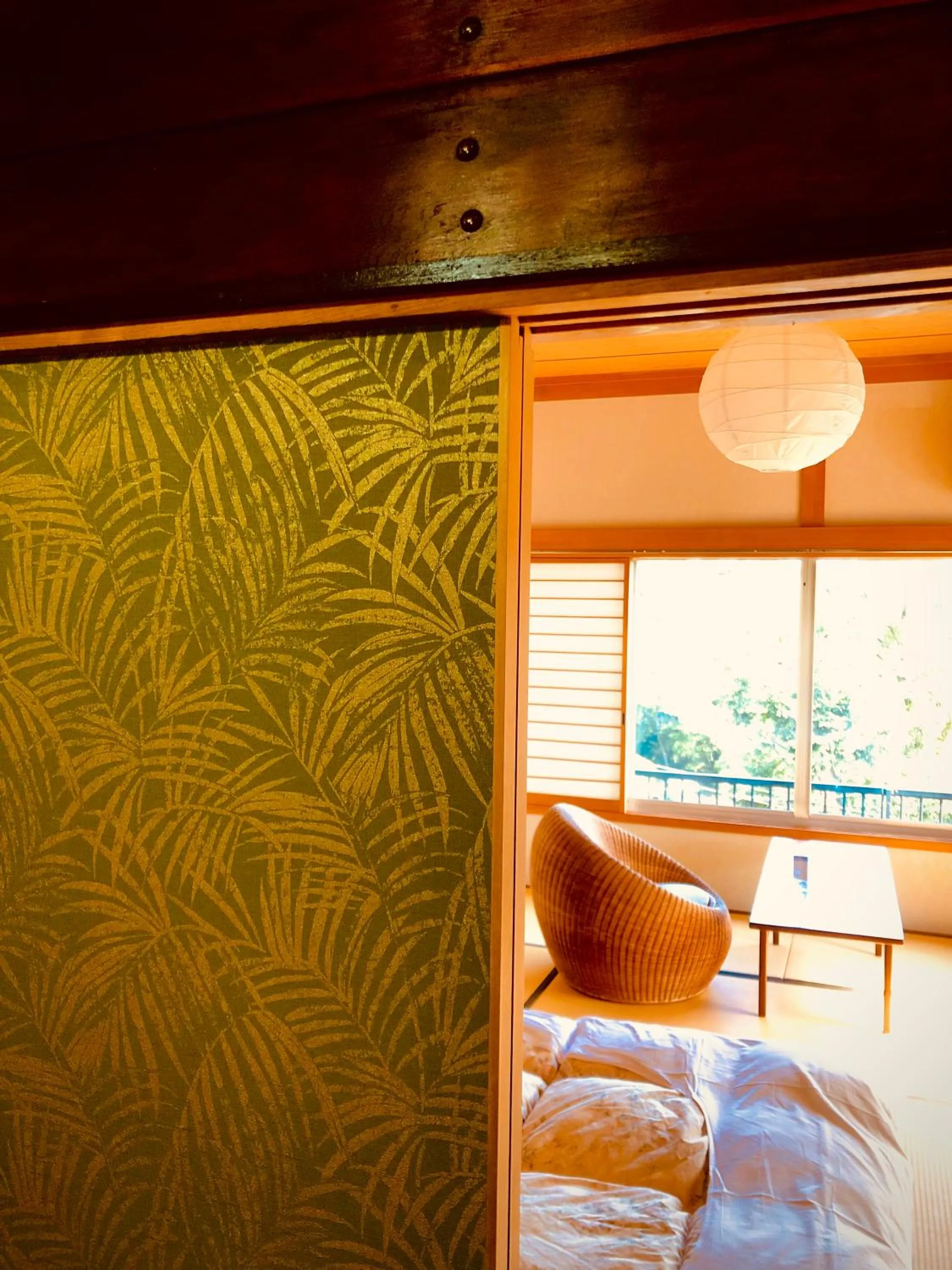 Bedroom in Cozy Villa with Hot springs and Nature