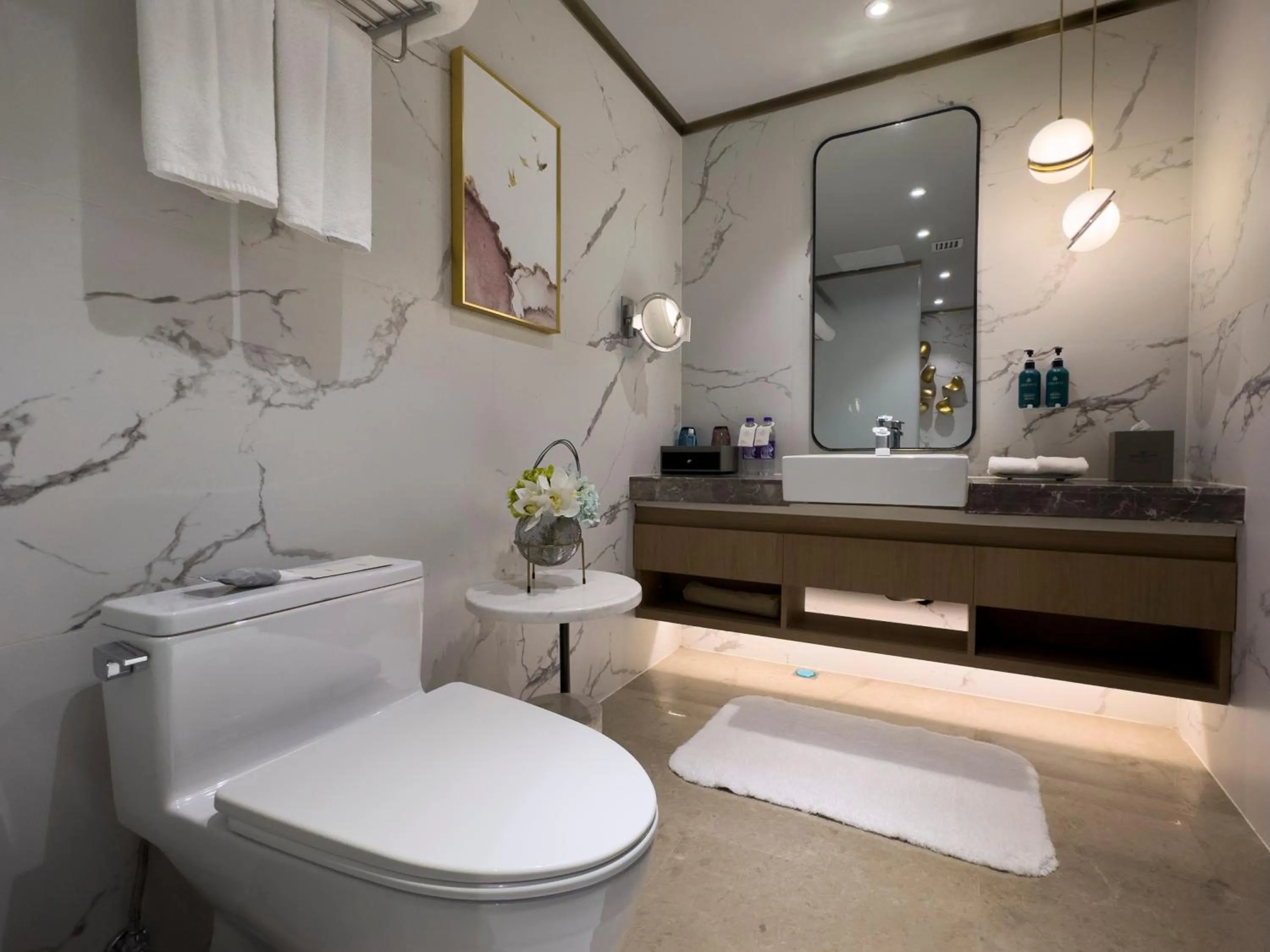 Bathroom in Crowne Plaza Wuhan Development Zone by IHG