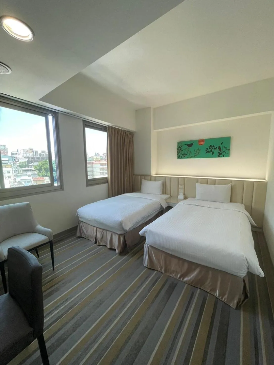 Bed in C U Hotel Taichung