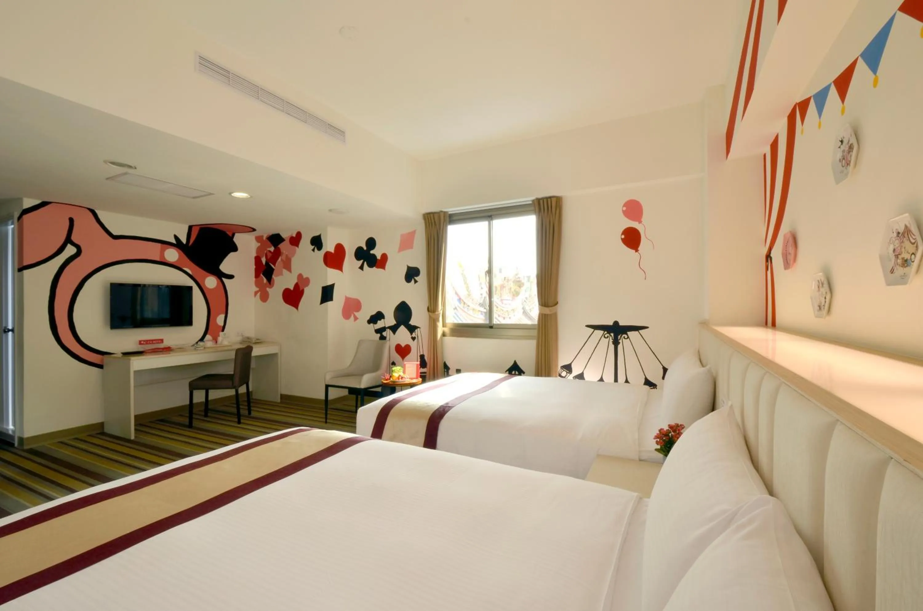 Bed in C U Hotel Taichung