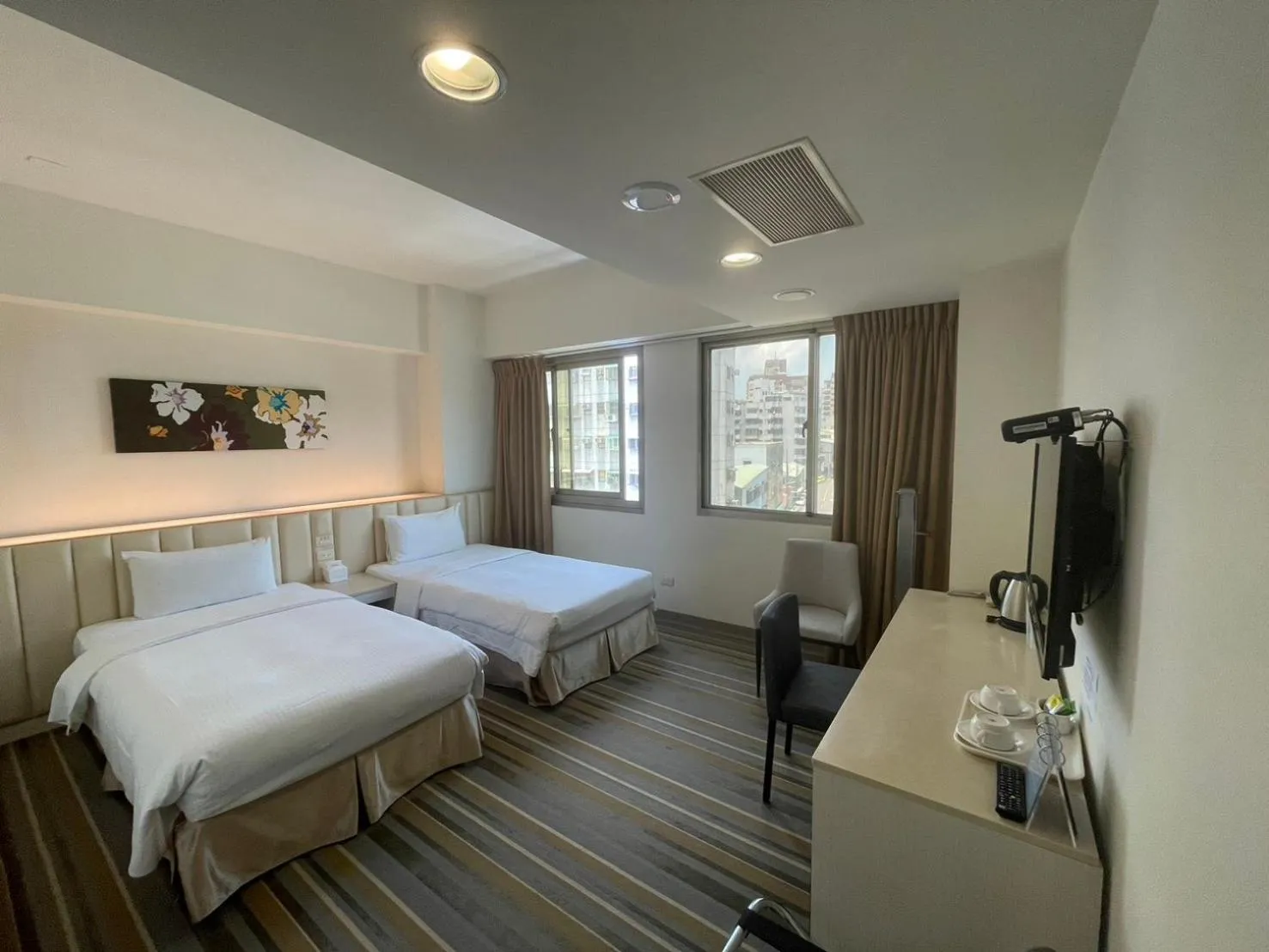 Bed in C U Hotel Taichung