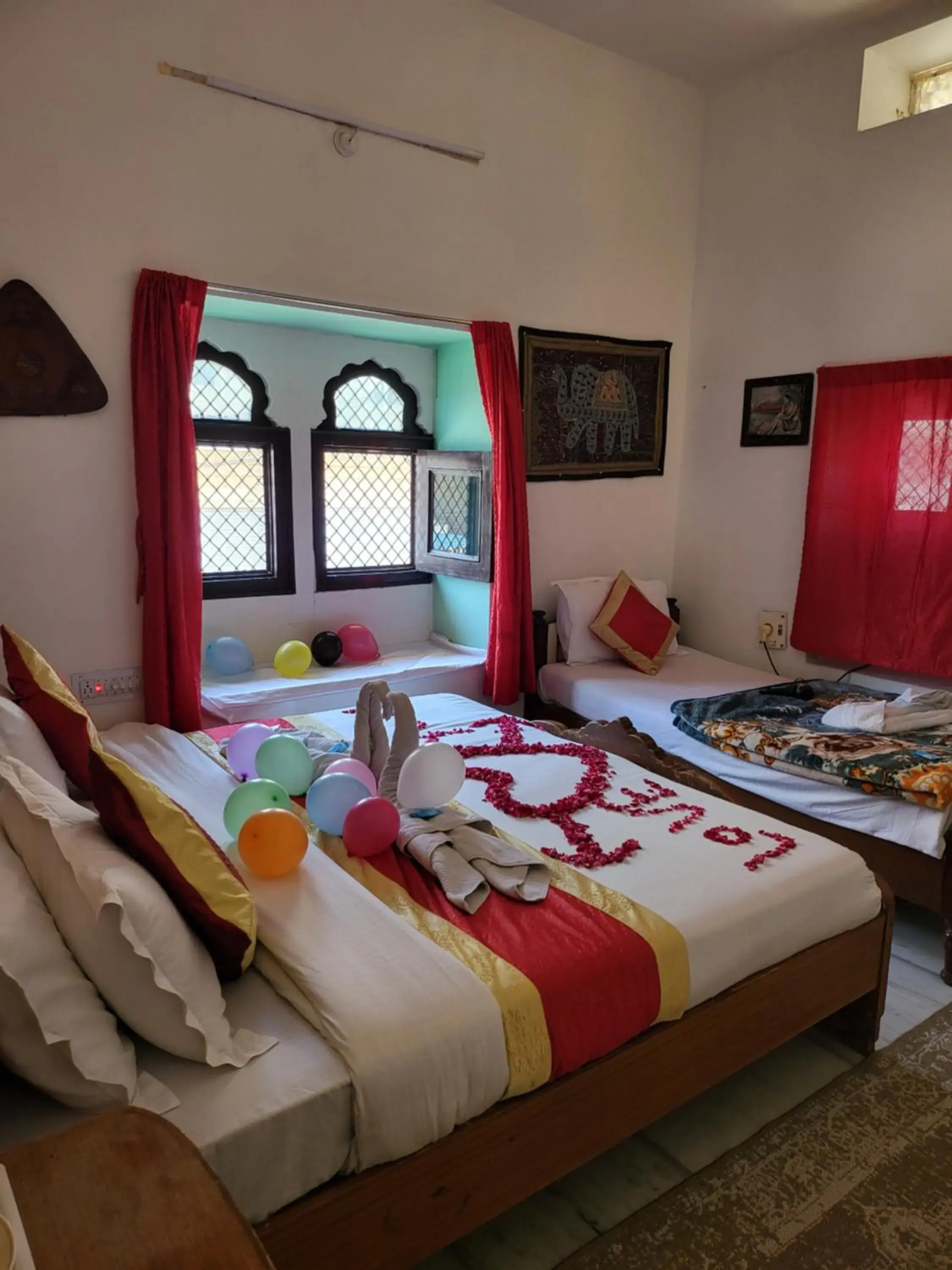 Bed in Hotel The Surya Jaisalmer Bed in Hotel The Surya Jaisalmer