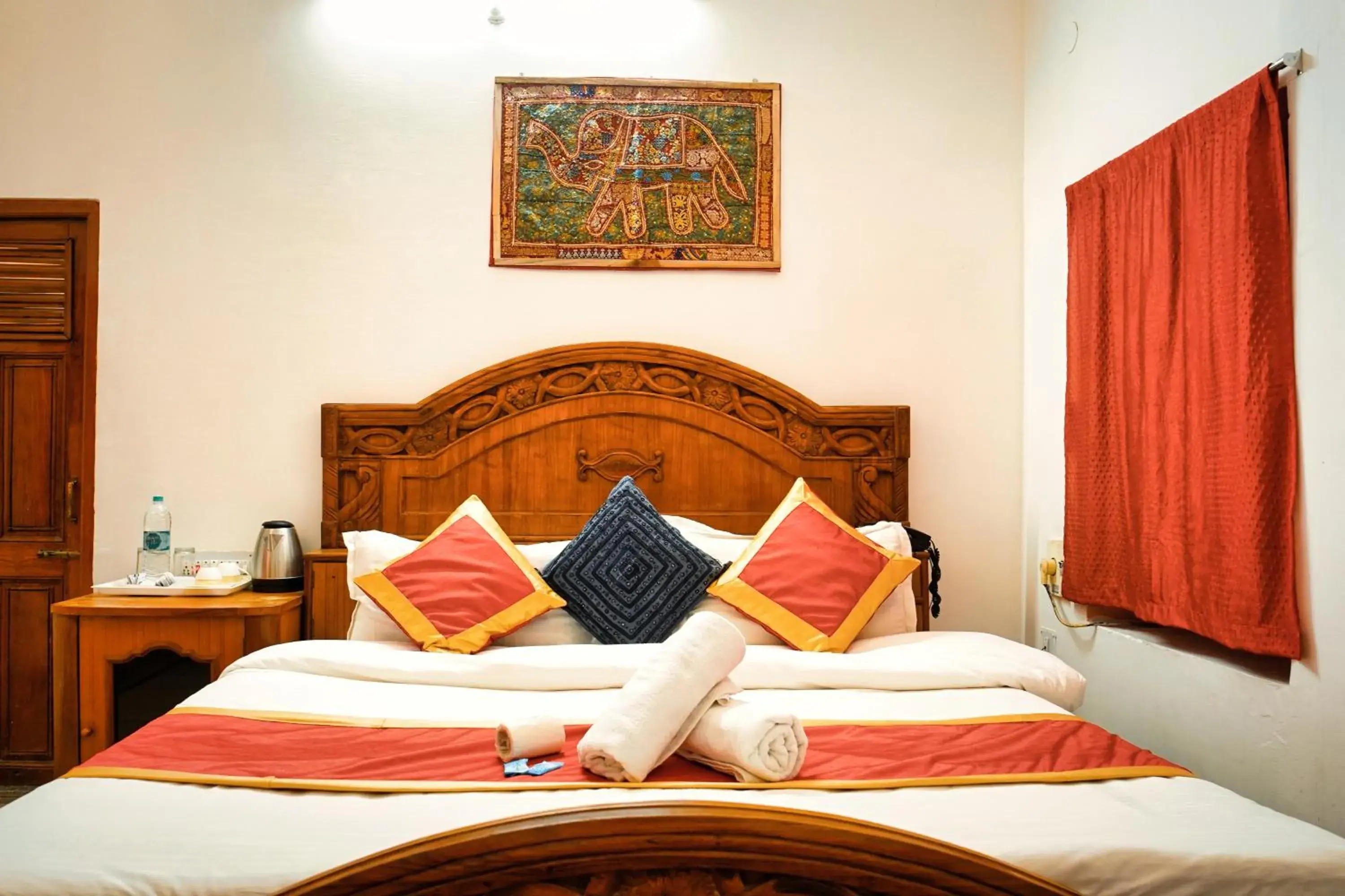 Bed in Hotel The Surya Jaisalmer Bed in Hotel The Surya Jaisalmer