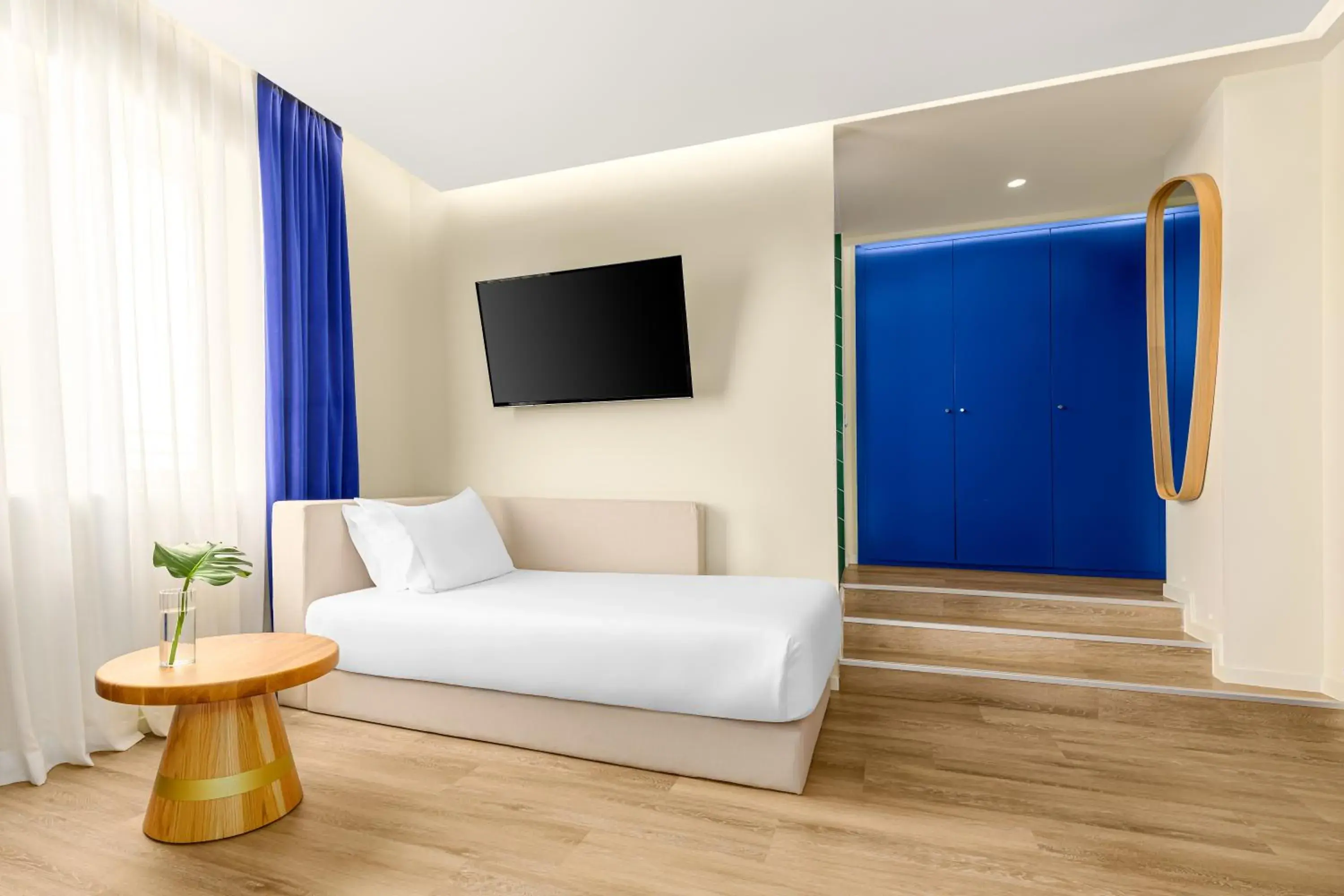 Bed in Room Mate Macarena, Madrid Gran Vía Bed in Room Mate Macarena, Madrid Gran Vía