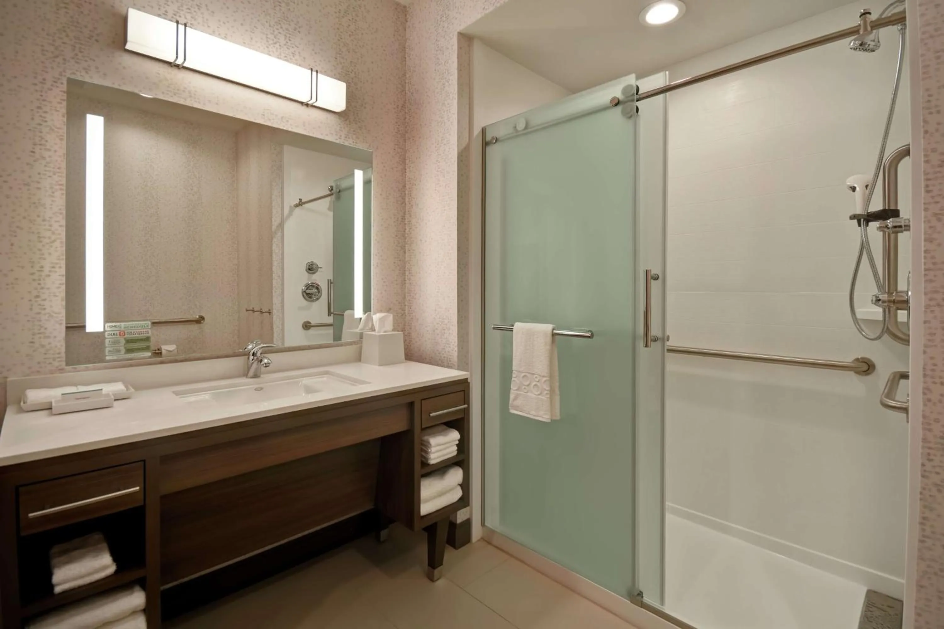 Bathroom in Home2 Suites by Hilton Wichita Northeast