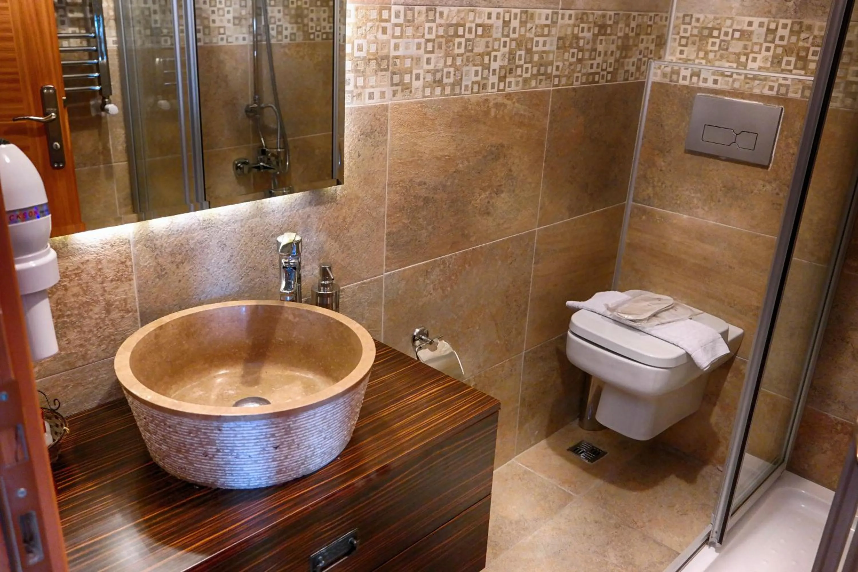 Bathroom in Mytra Hotel