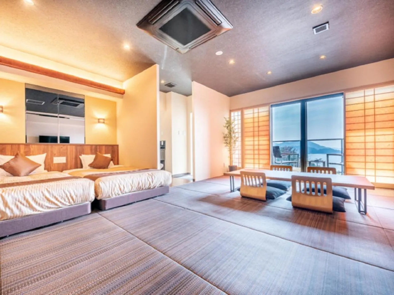 Photo of the whole room, Bed in LiVEMAX RESORT Miyahama Ocean View