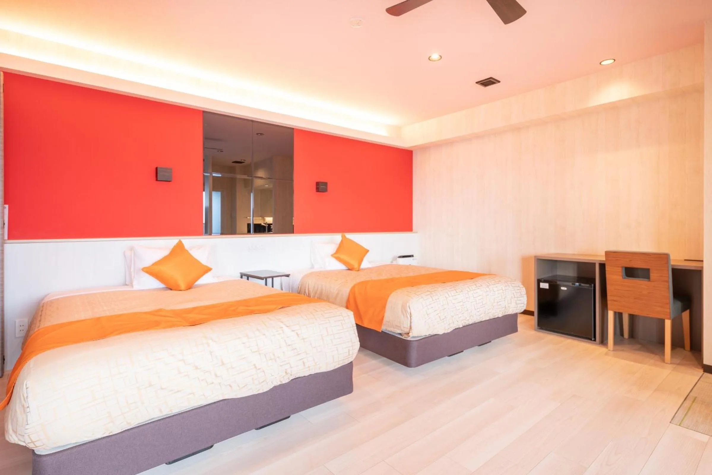 Bed in LiVEMAX RESORT Miyahama Ocean View