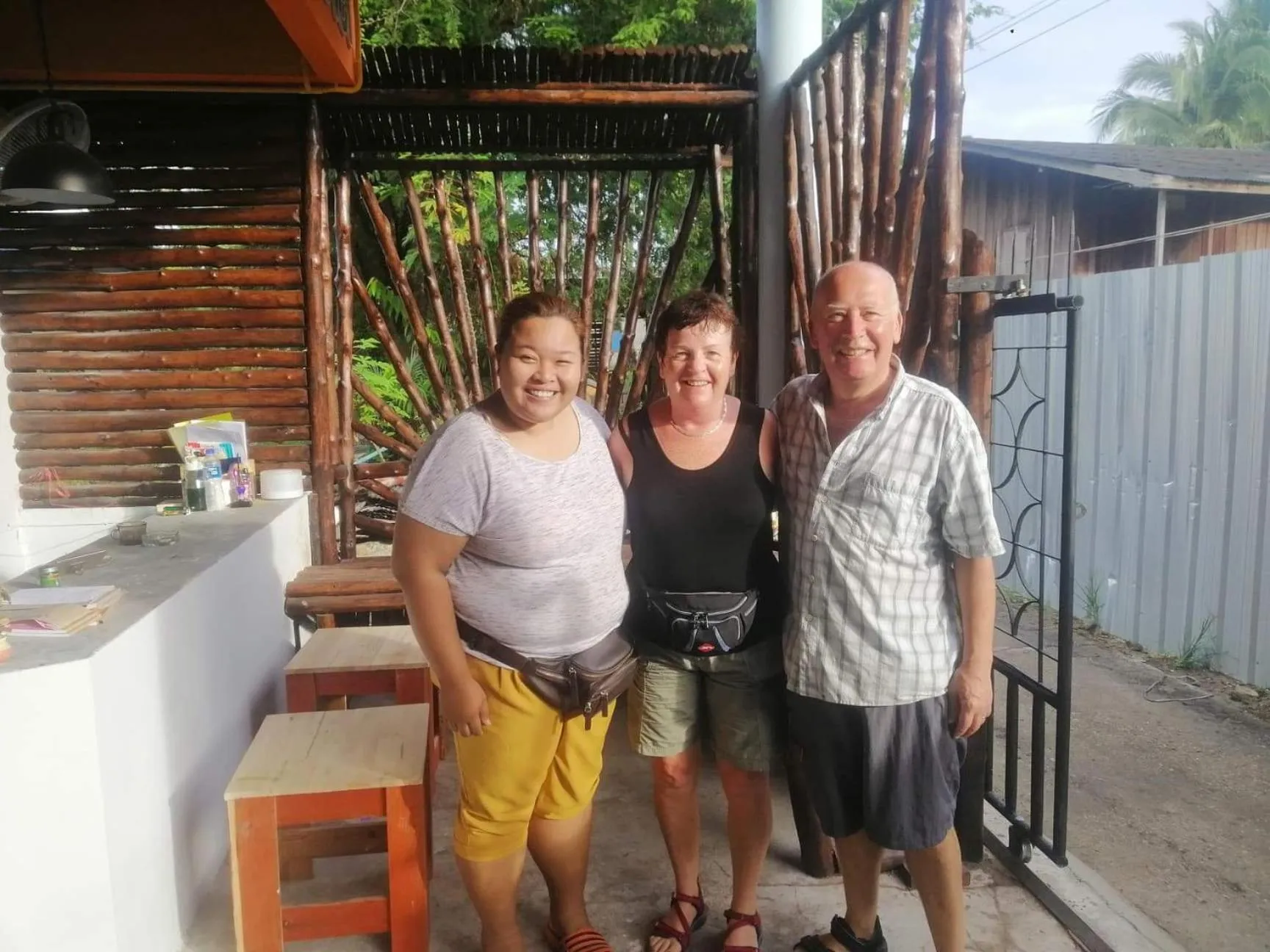 Patio in Mookboonchu Guesthouse ,Kohmook Trang