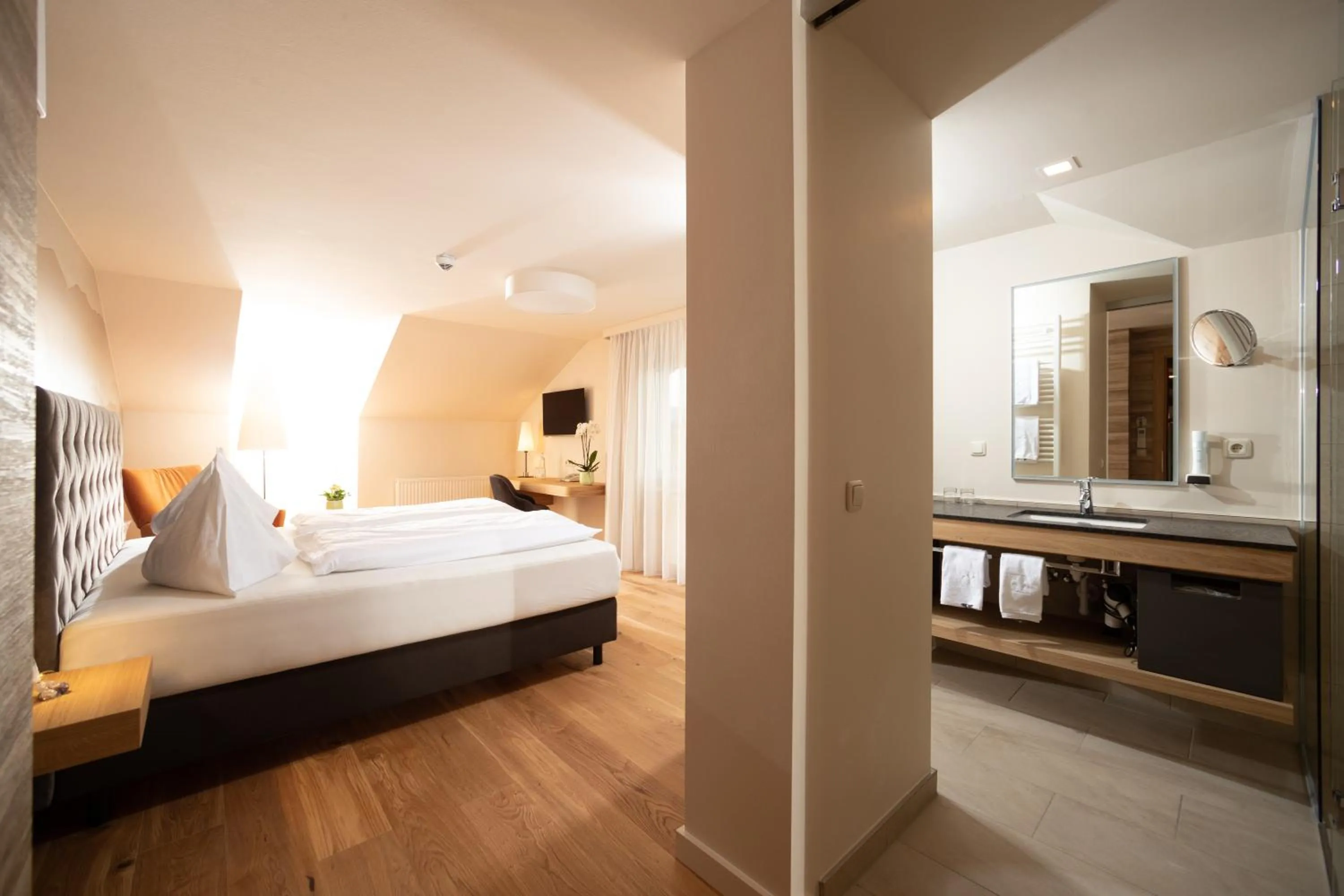 Bed in Hotel-Restaurant Allmer