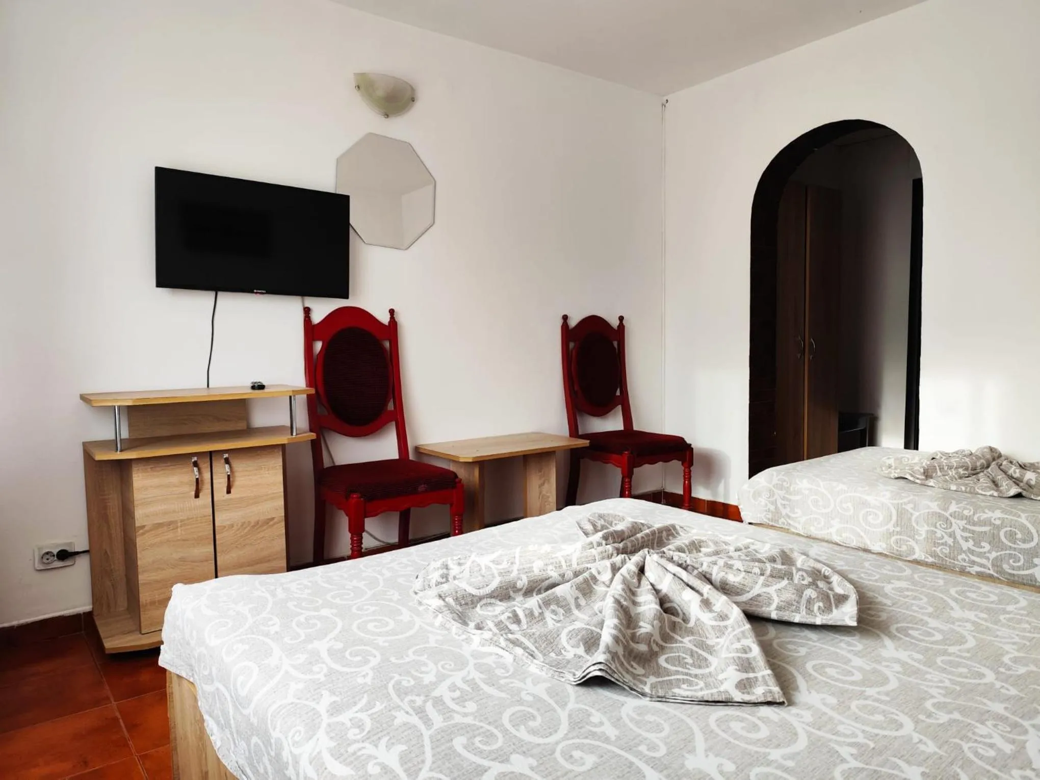 Bed in Hotel Orizont Suceava