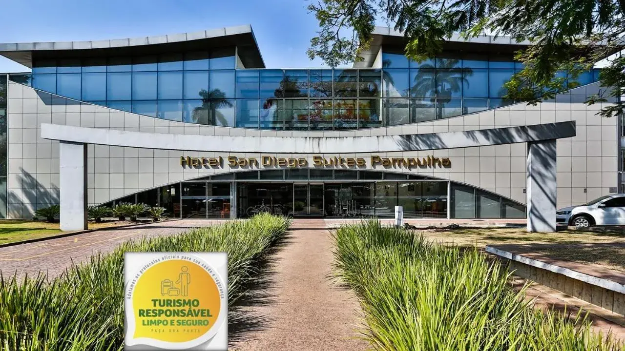 Facade/entrance in San Diego Suites Pampulha Hotel - Oficial Facade/entrance in San Diego Suites Pampulha Hotel - Oficial