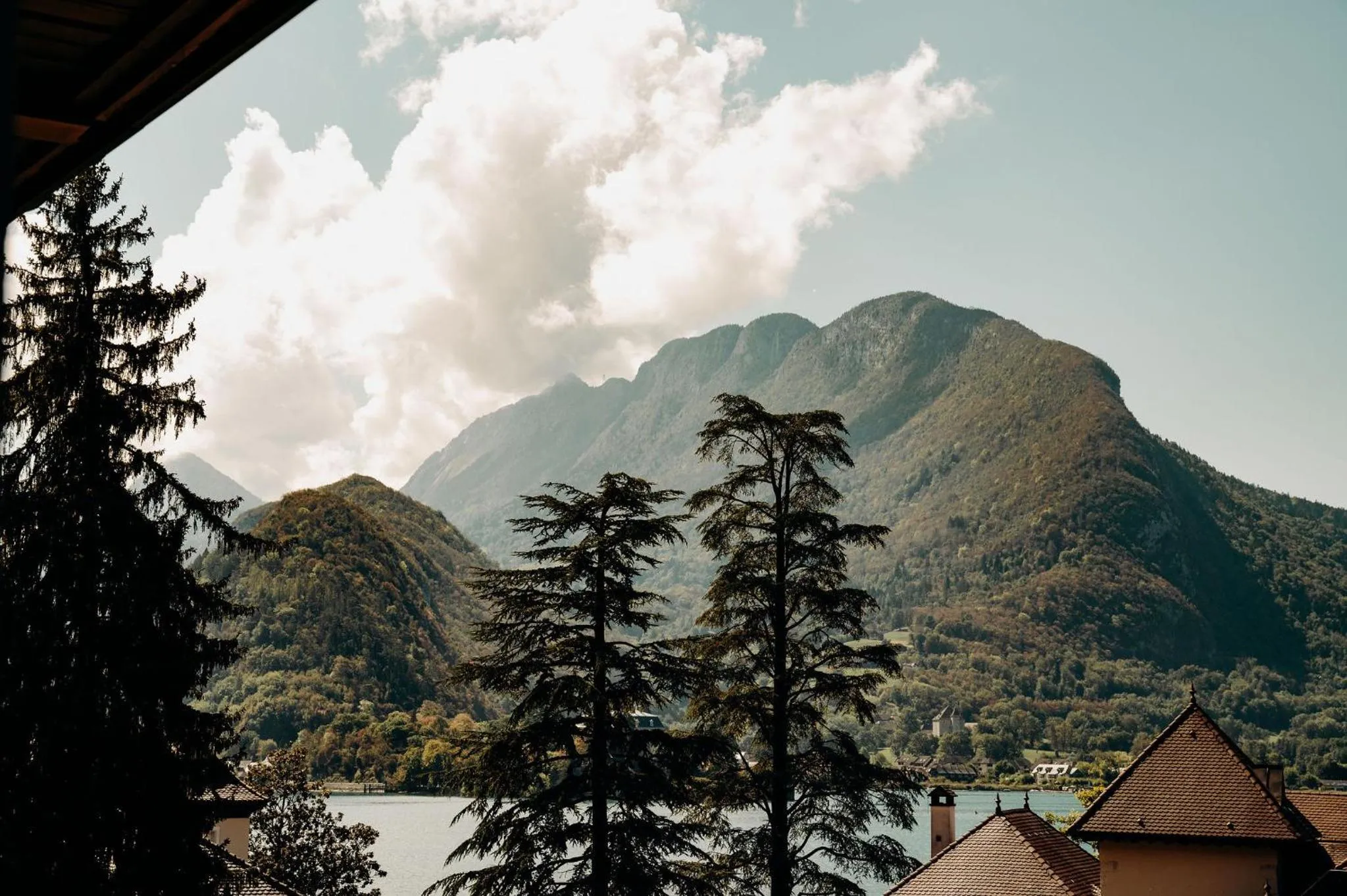 Lake view in Hotel Le Cottage Bise