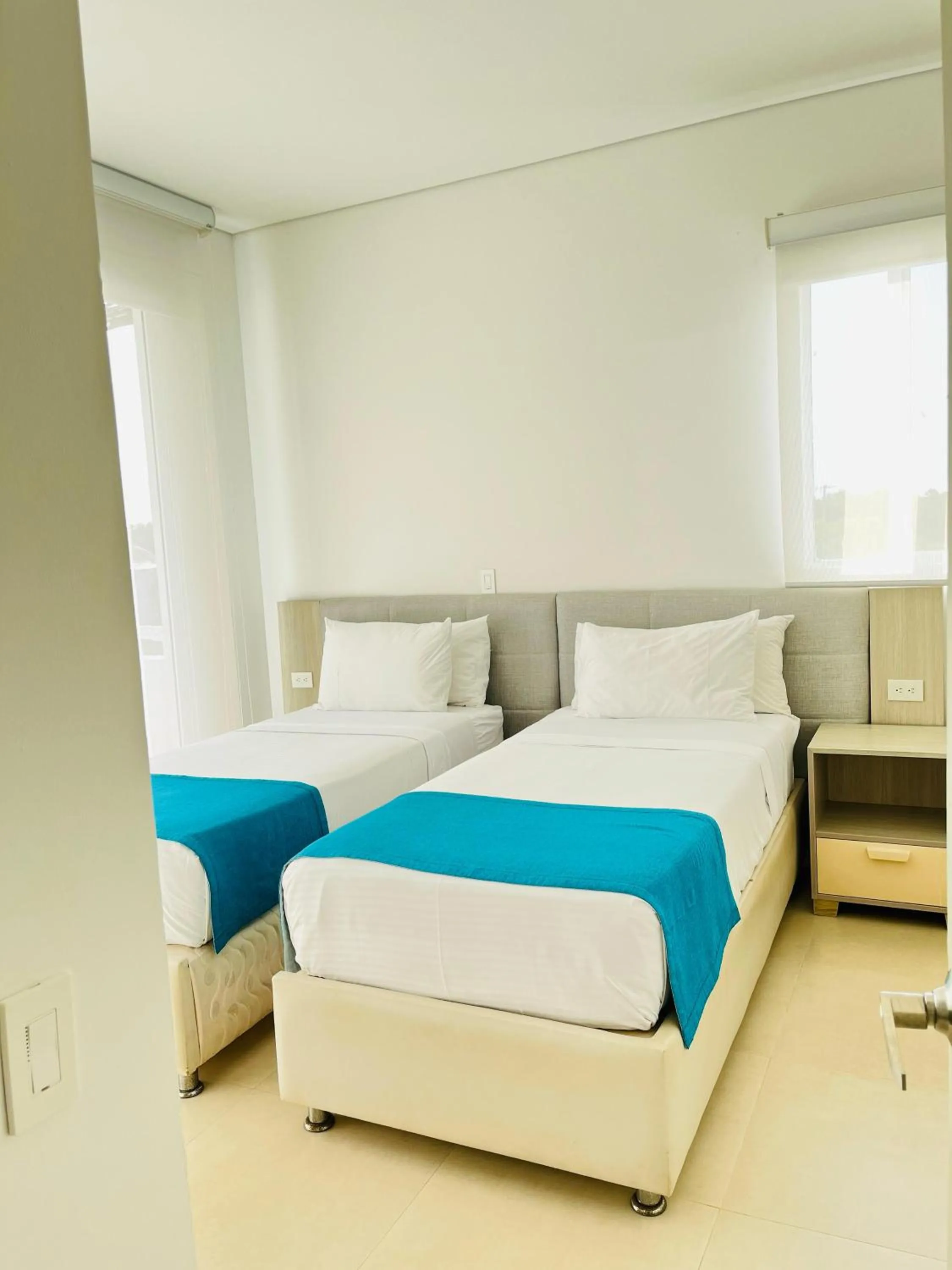 Bed in Santo Manglar Cartagena Life Wellness Spa Hotel