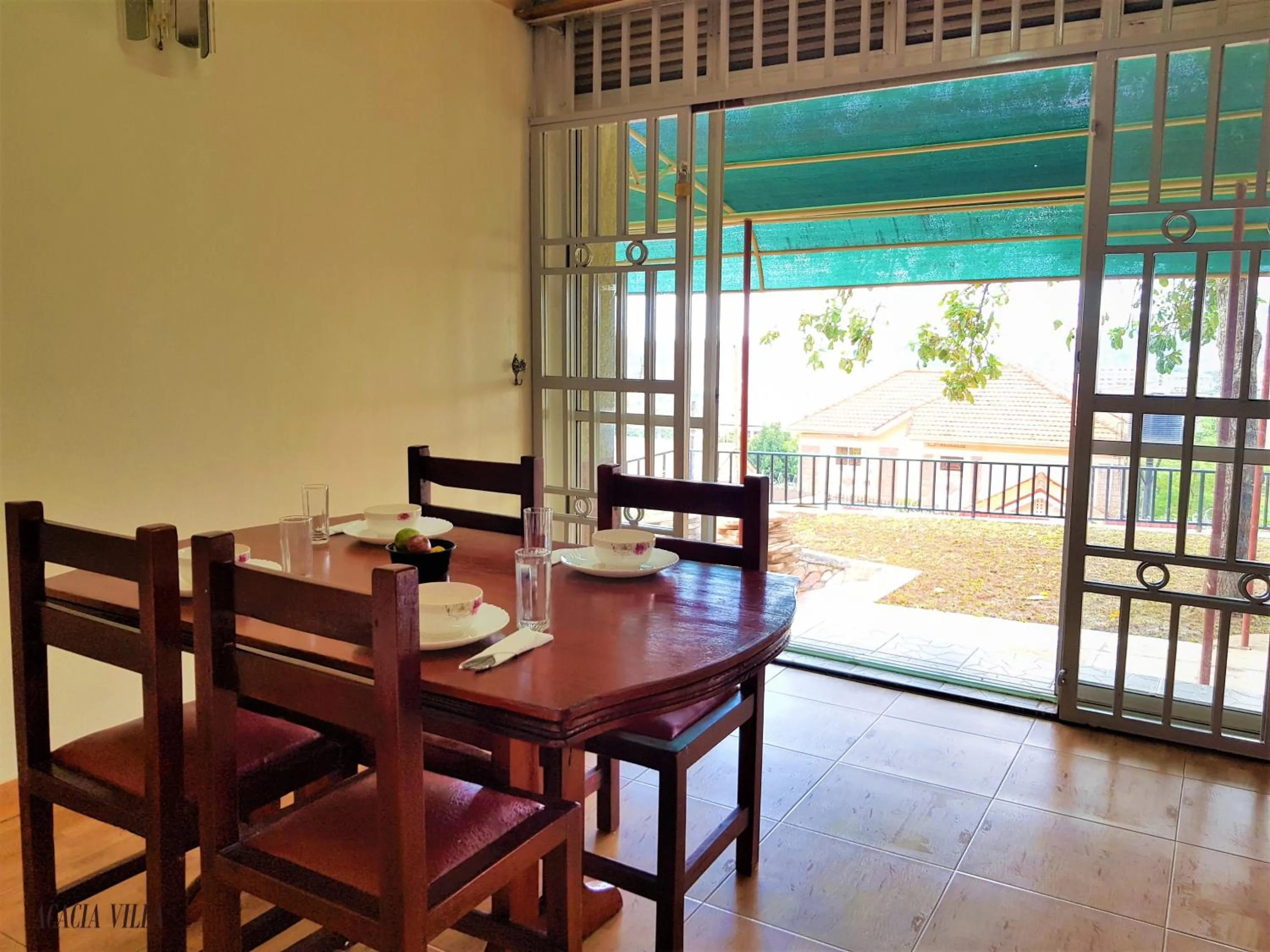 Dining area in Acacia Villa Kampala