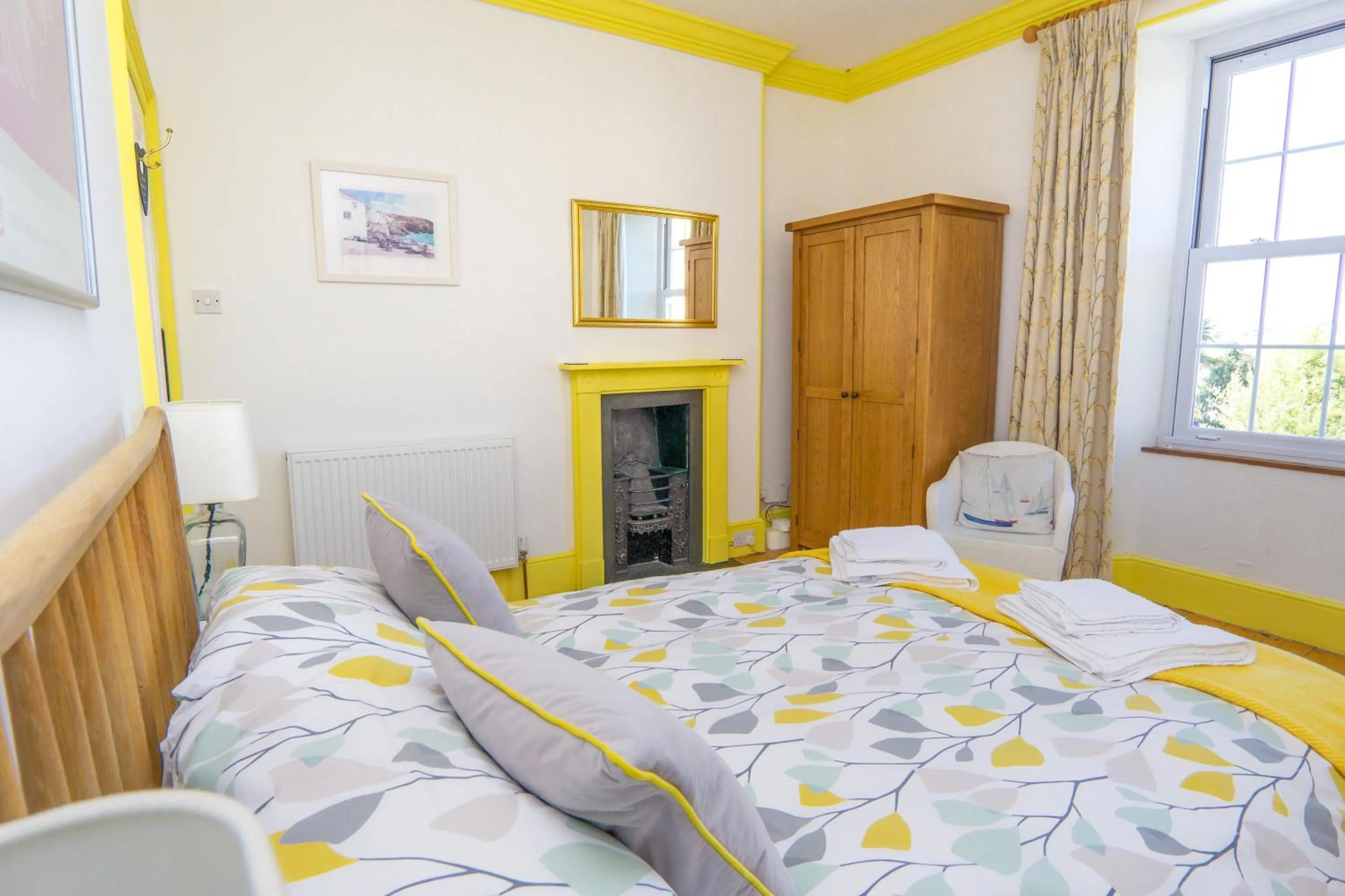 Bedroom, Bed in Ivy House Cornwall B&B