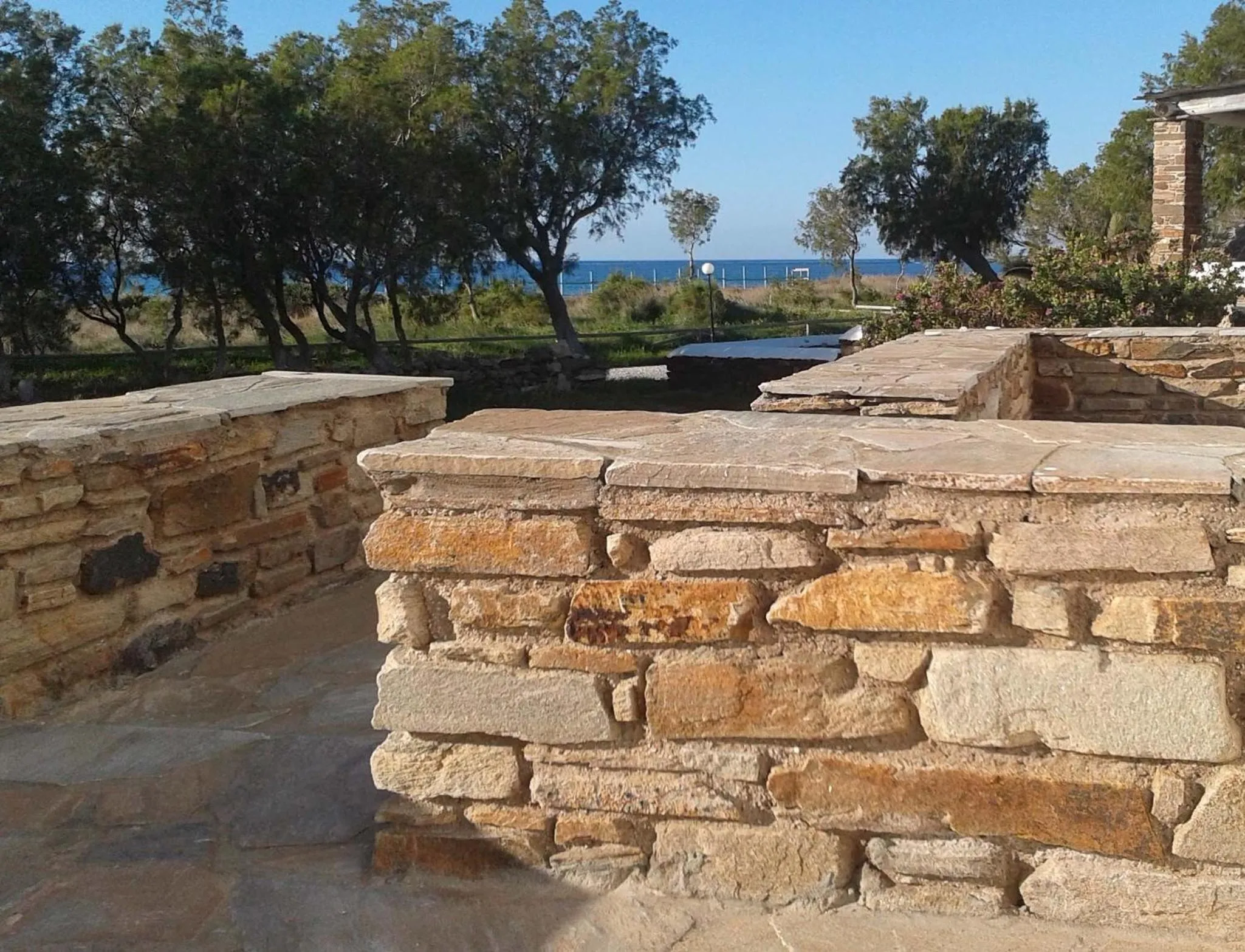 Balcony/Terrace in Nostos Beachfront Apartments & Studios