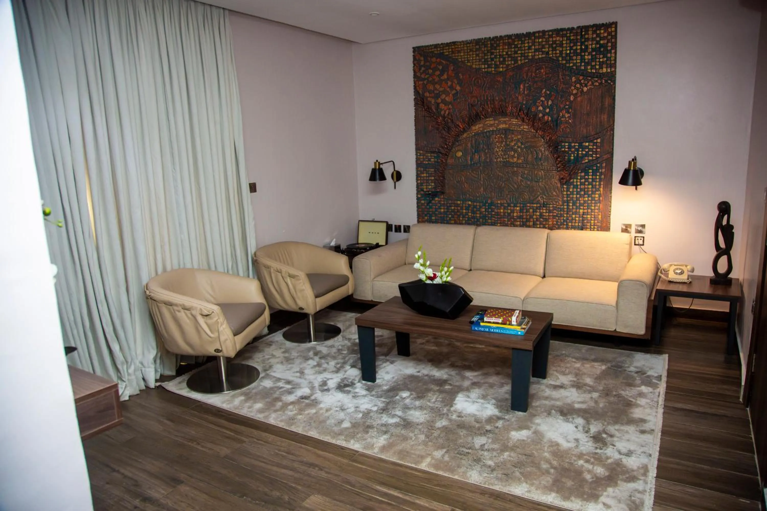 Seating area in The White Orchid Hotel