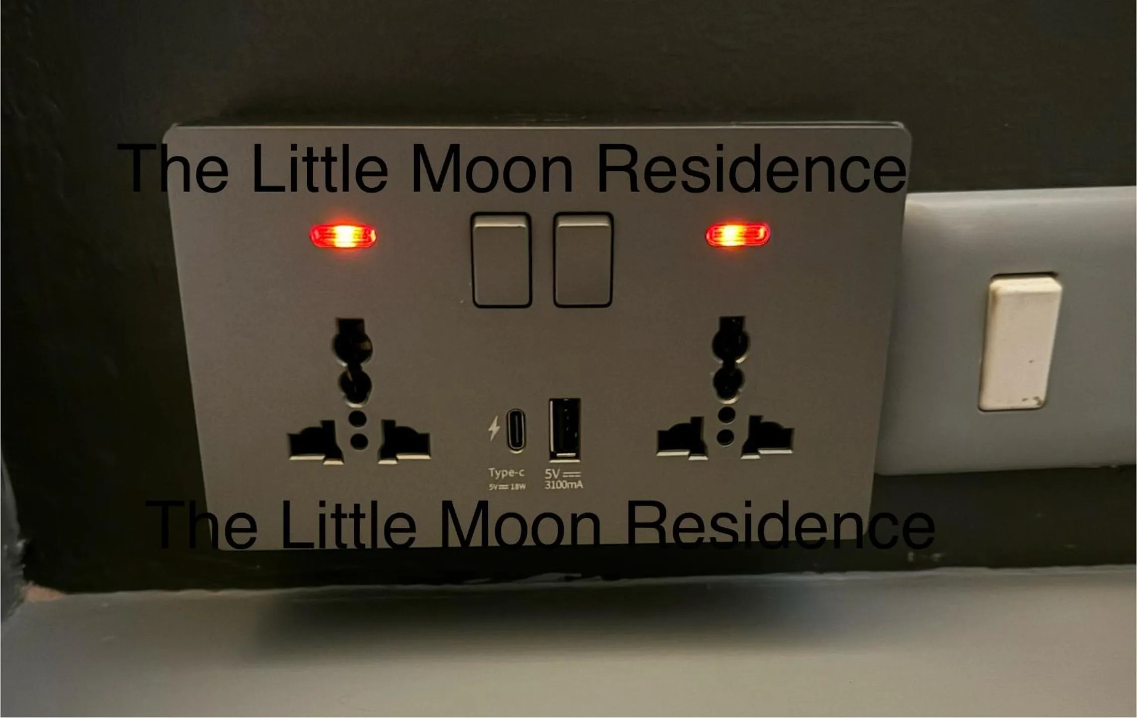 Text overlay in The Little Moon Residence