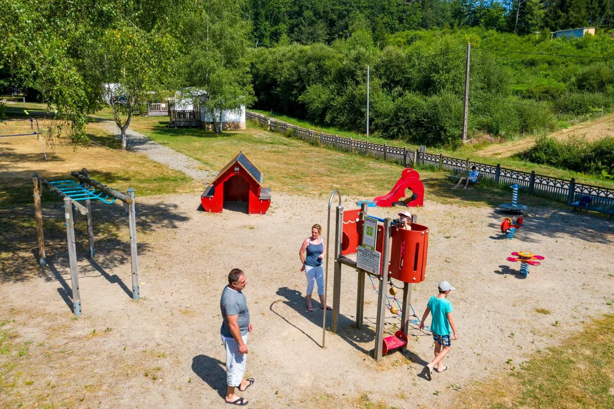 Children play ground in Camping du Lac