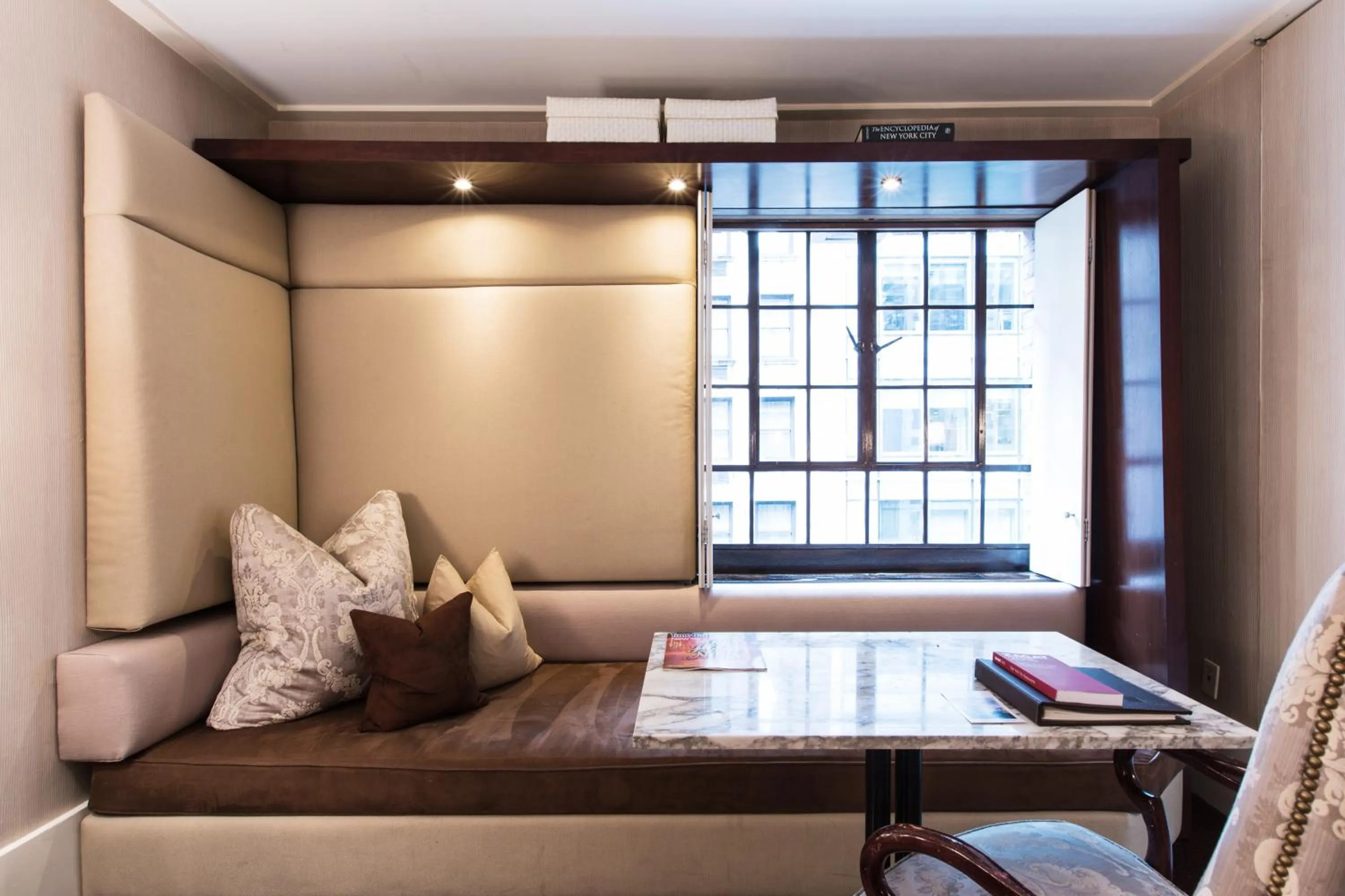 Seating area in City Club Hotel