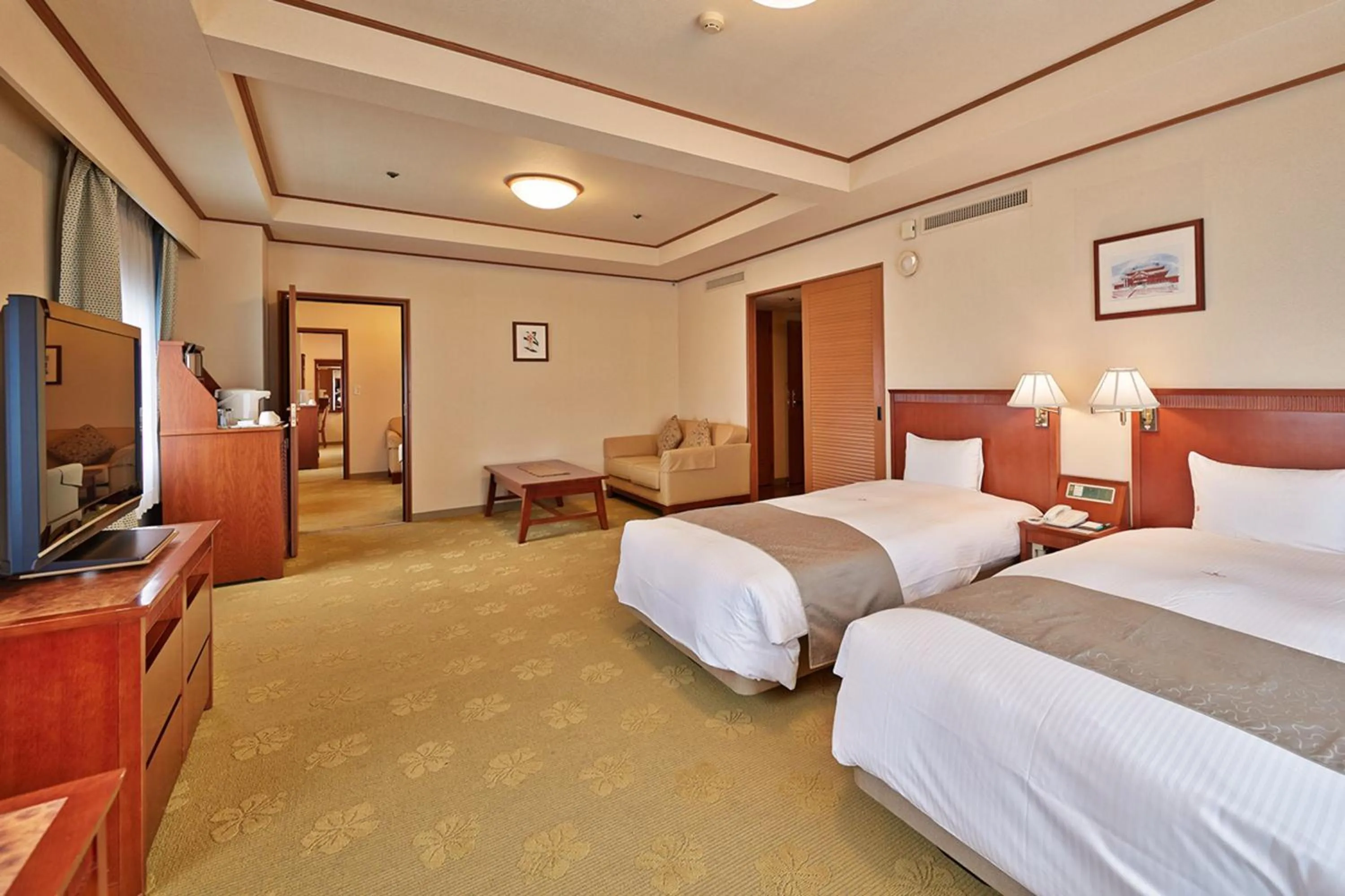 Photo of the whole room, Bed in Pacific Hotel Okinawa