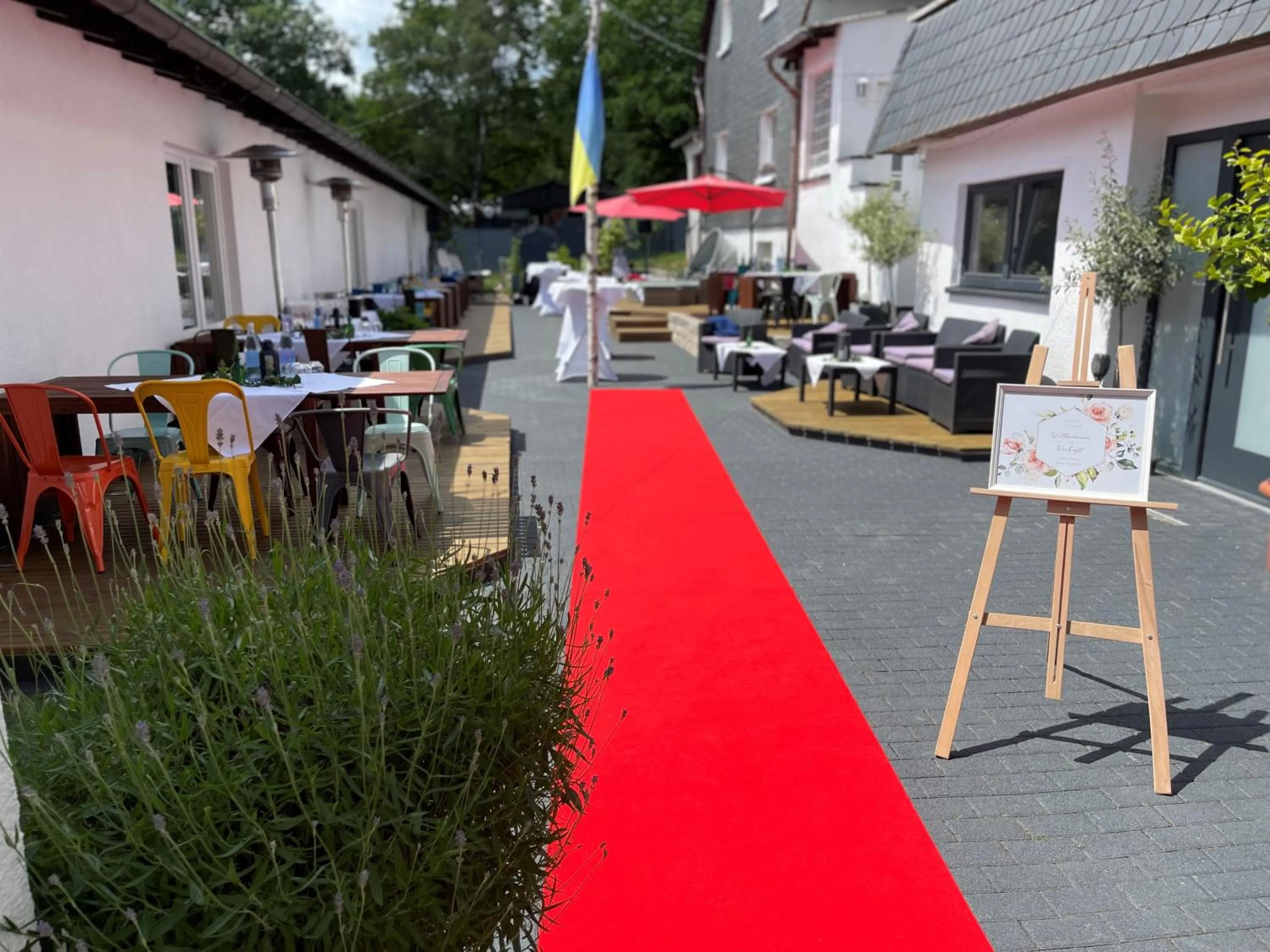 Patio in Berghotel Kristall