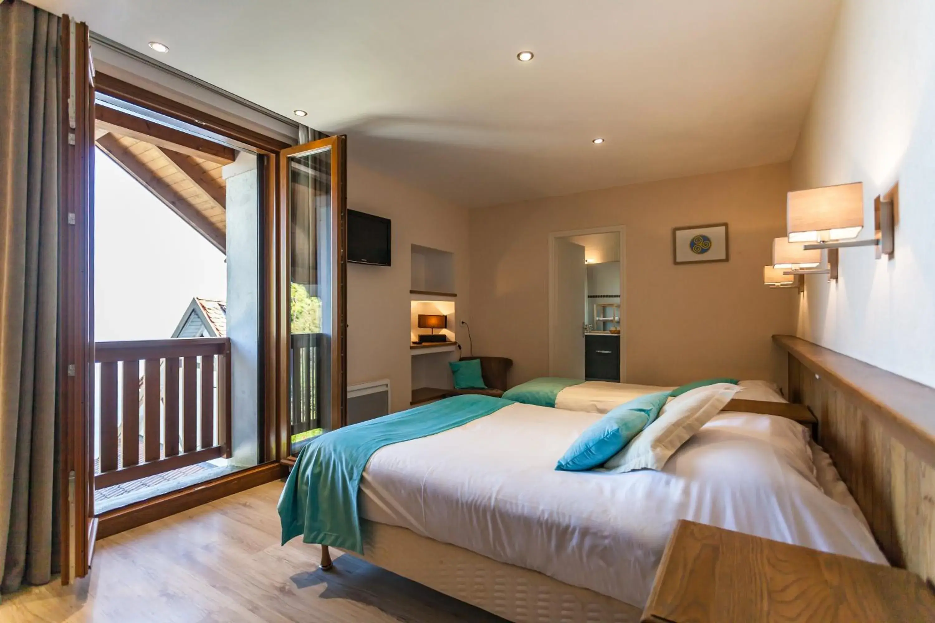 Bed in Hôtel De La Plage Bed in Hôtel De La Plage