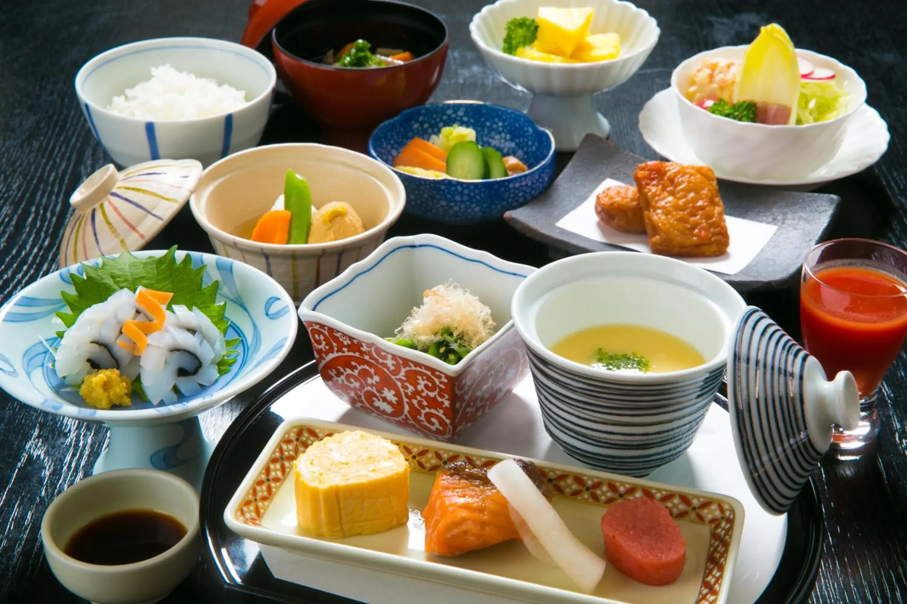 Asian breakfast in Ibusuki Syusui-en Asian breakfast in Ibusuki Syusui-en