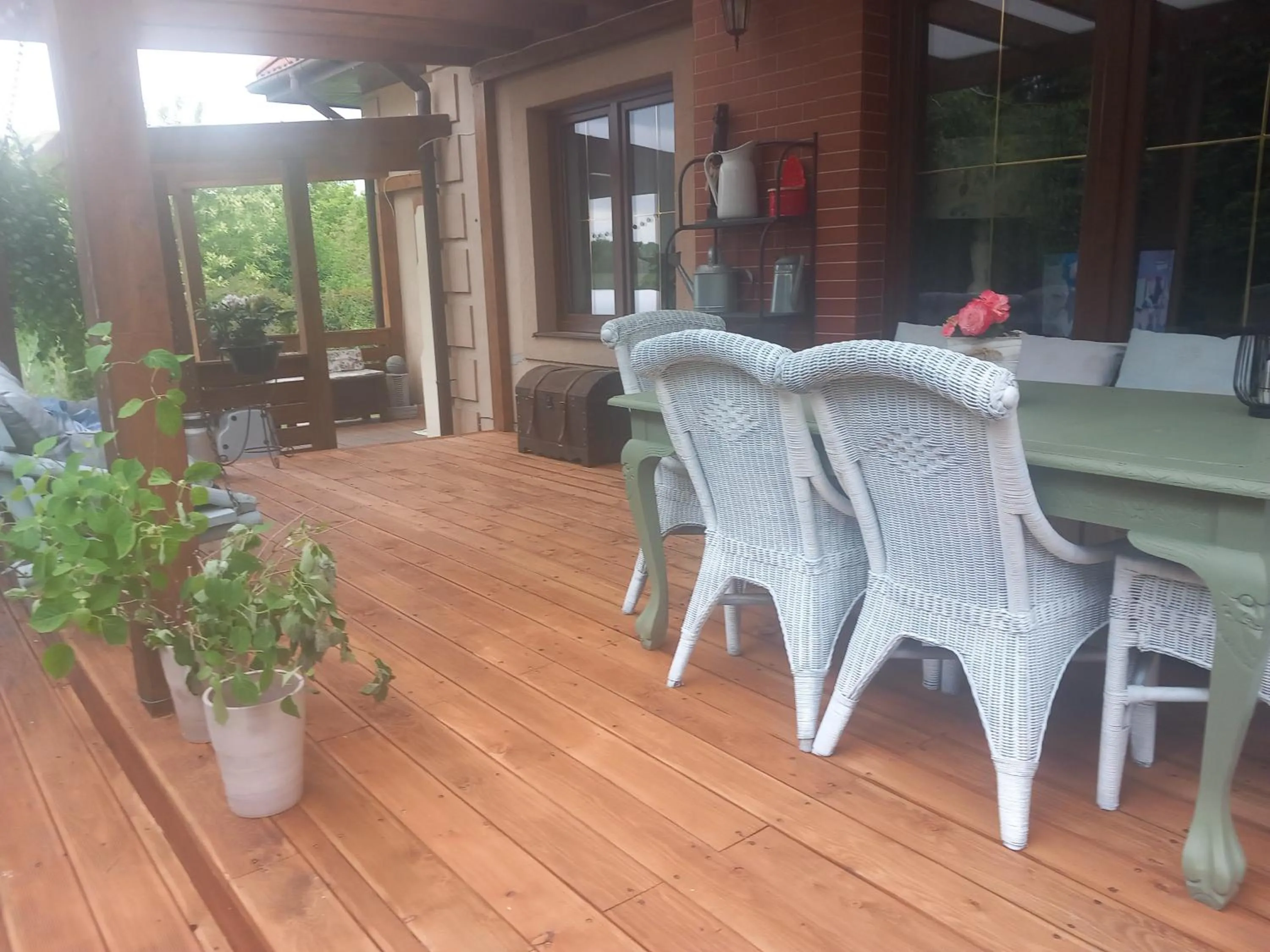 Balcony/Terrace in Dom z Sauną i Jacuzzi- na wyłączność lub pokoje