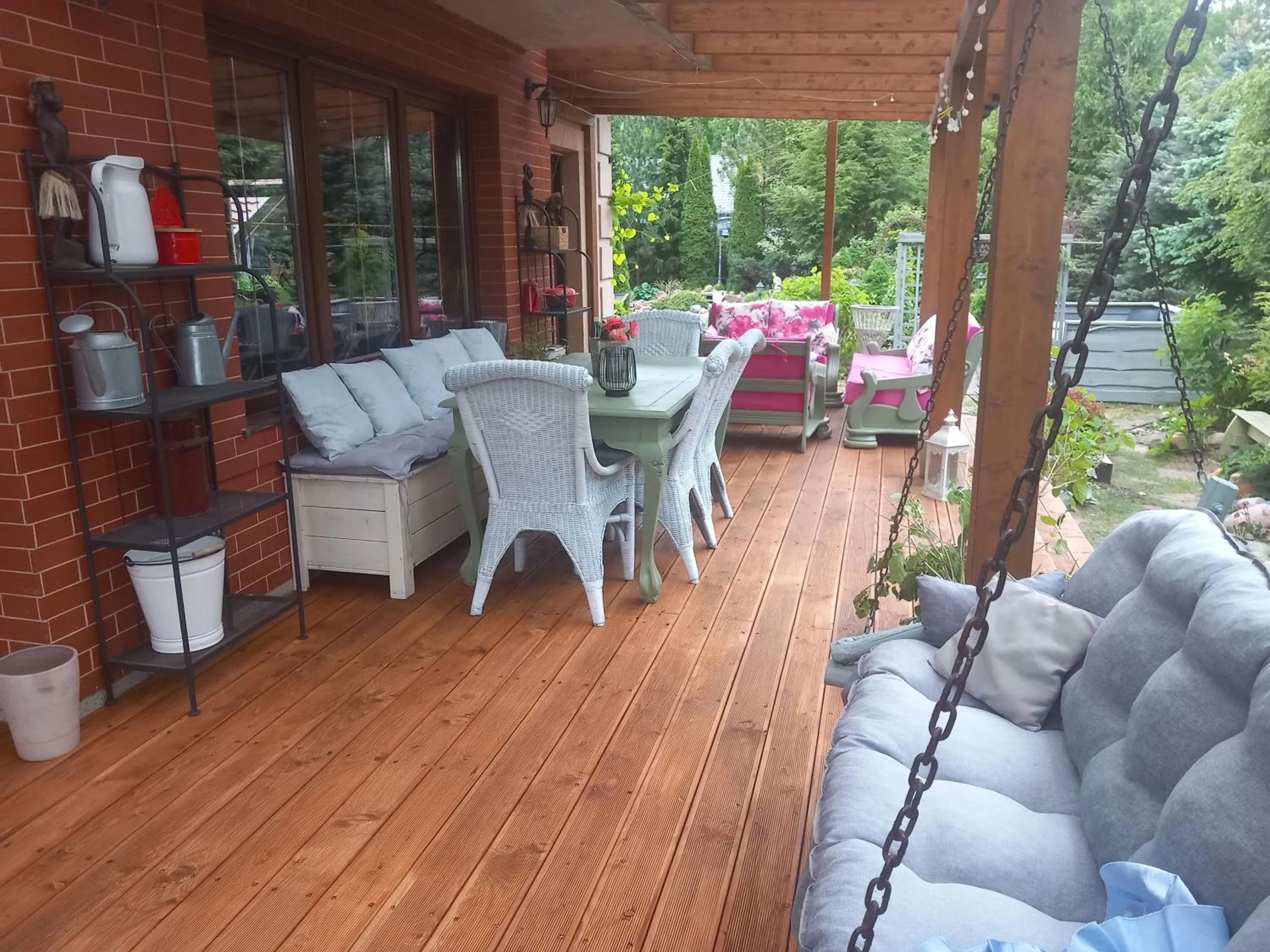 Balcony/Terrace in Dom z Sauną i Jacuzzi- na wyłączność lub pokoje