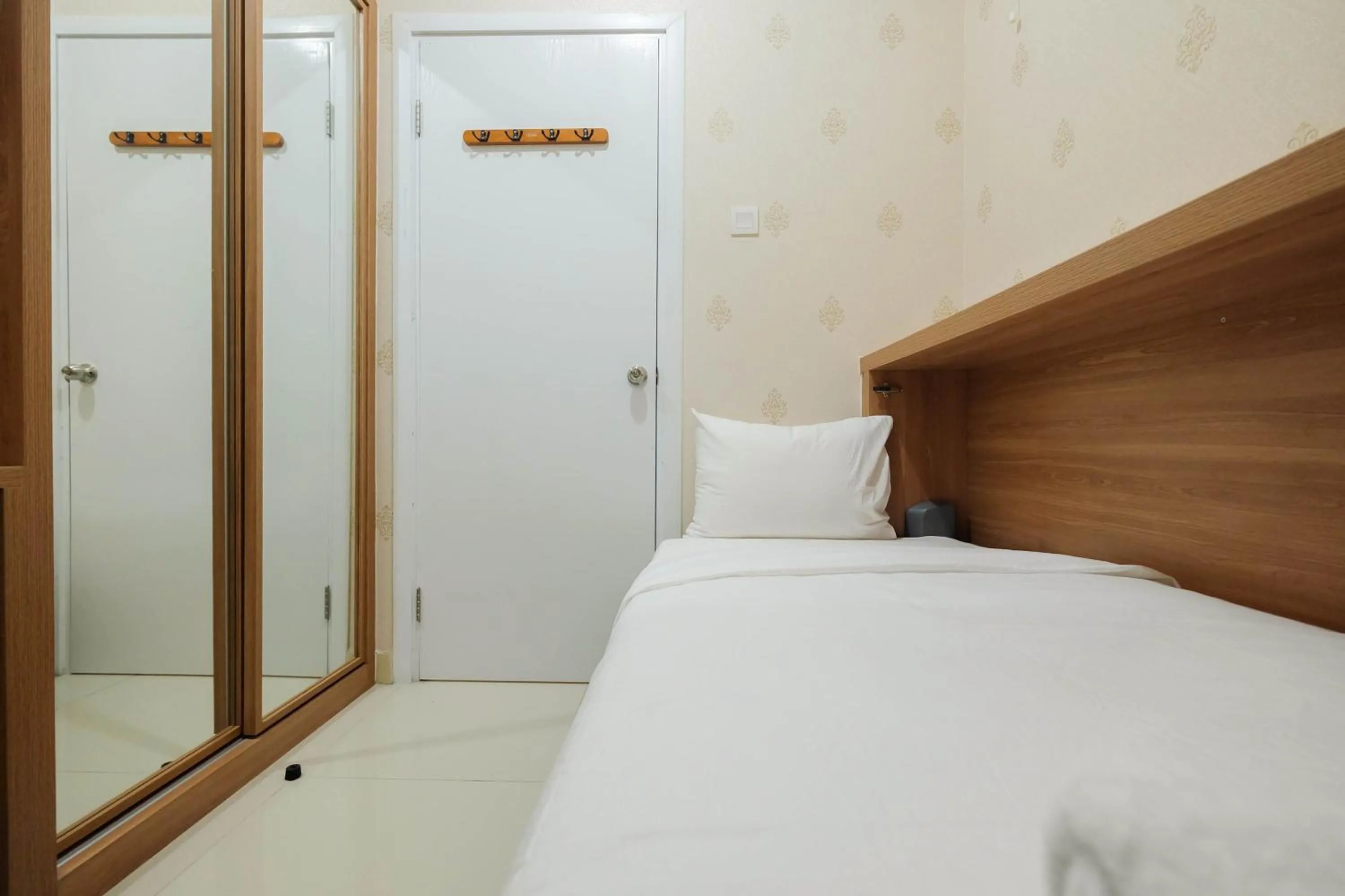 Bedroom, Bed in 2BR Apartment Green Pramuka City near Shopping Mall By Travelio