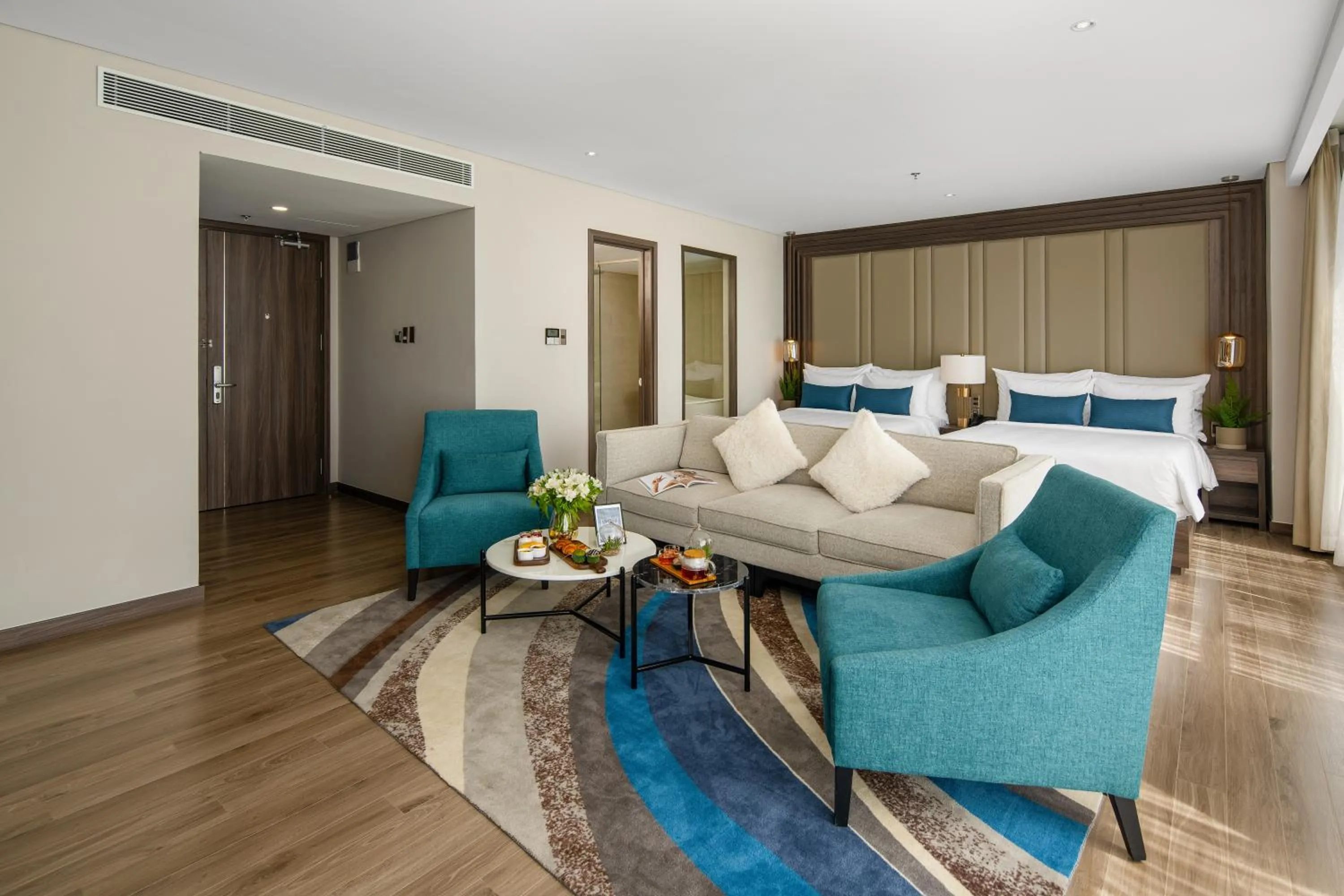 Living room, Bed in Minh Toan SAFI Ocean Hotel