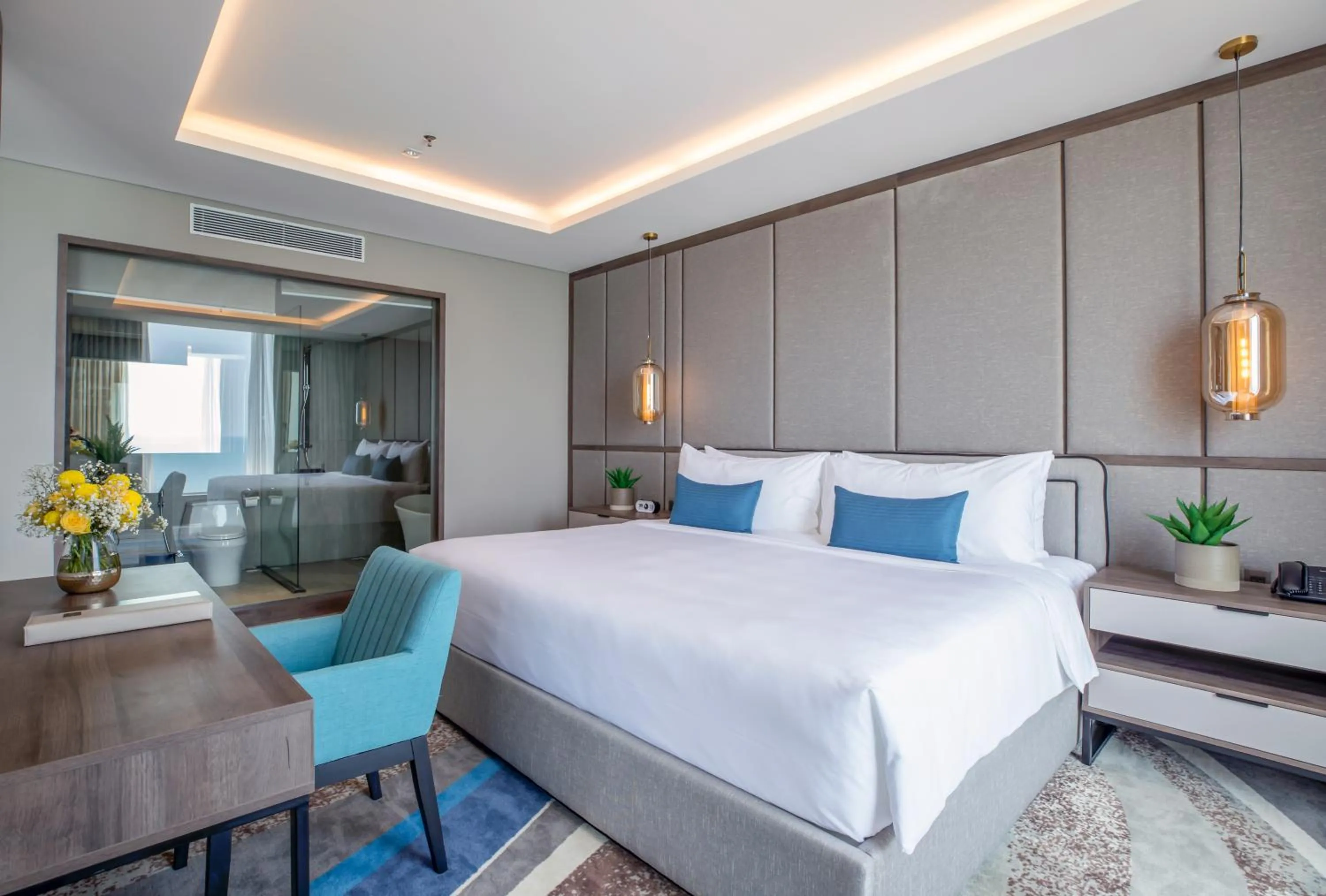 Bed in Minh Toan SAFI Ocean Hotel