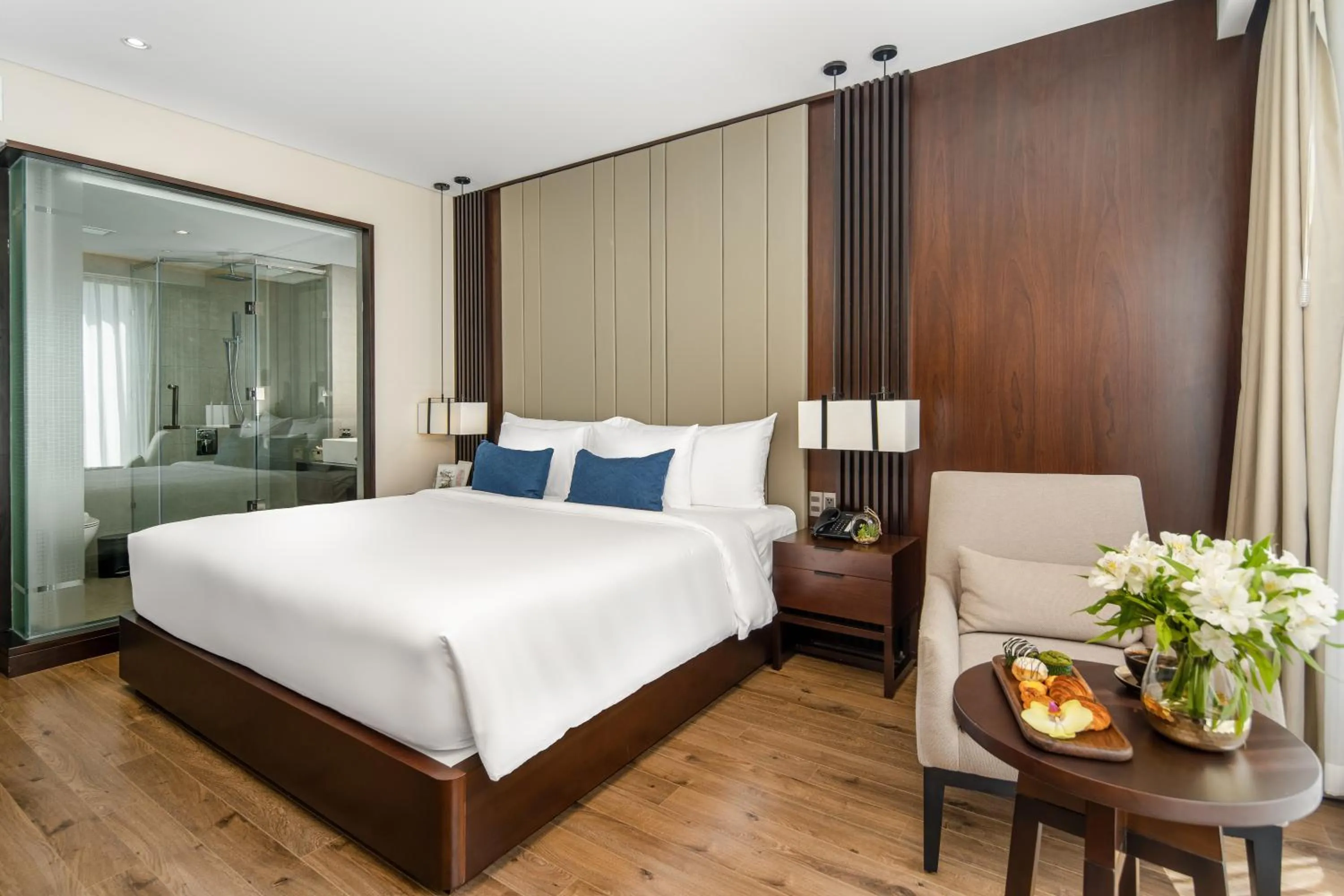 Bed in Minh Toan SAFI Ocean Hotel