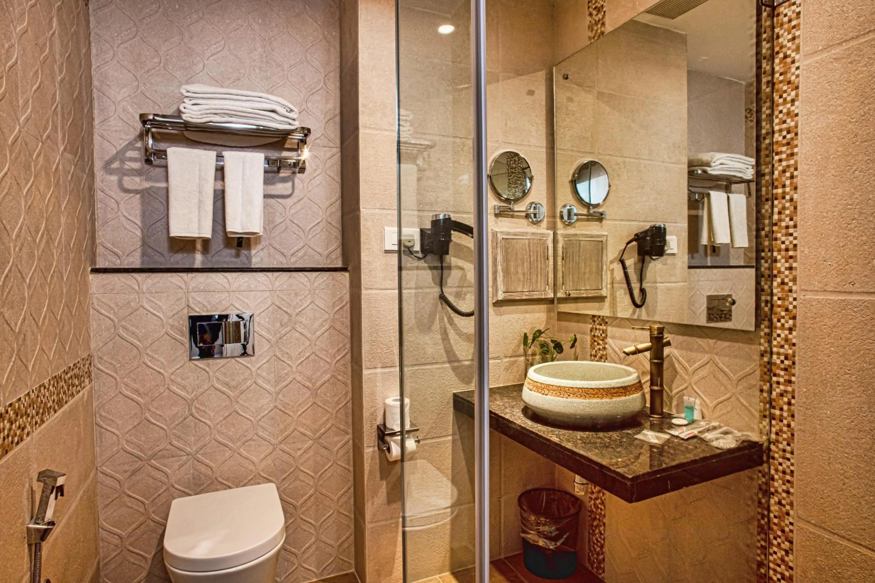 Shower in Arushi Boutique Hotel