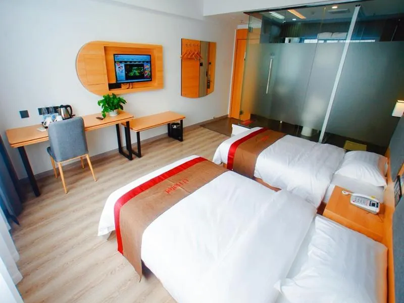 Bed in Thank Inn Plus Hotel Jiangsu Suzhou Dushu Lake Dongxing Road