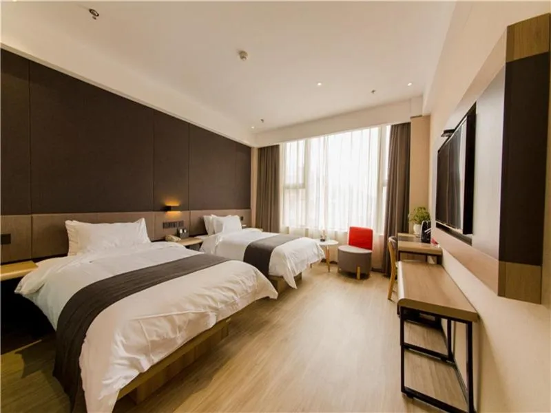 Bed in Thank Inn Plus Hotel Hebei Shijiazhuang High-tech Zone Torch Plaza