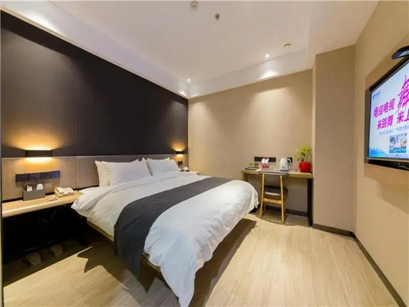 Bed in Thank Inn Plus Hotel Hebei Shijiazhuang High-tech Zone Torch Plaza Bed in Thank Inn Plus Hotel Hebei Shijiazhuang High-tech Zone Torch Plaza